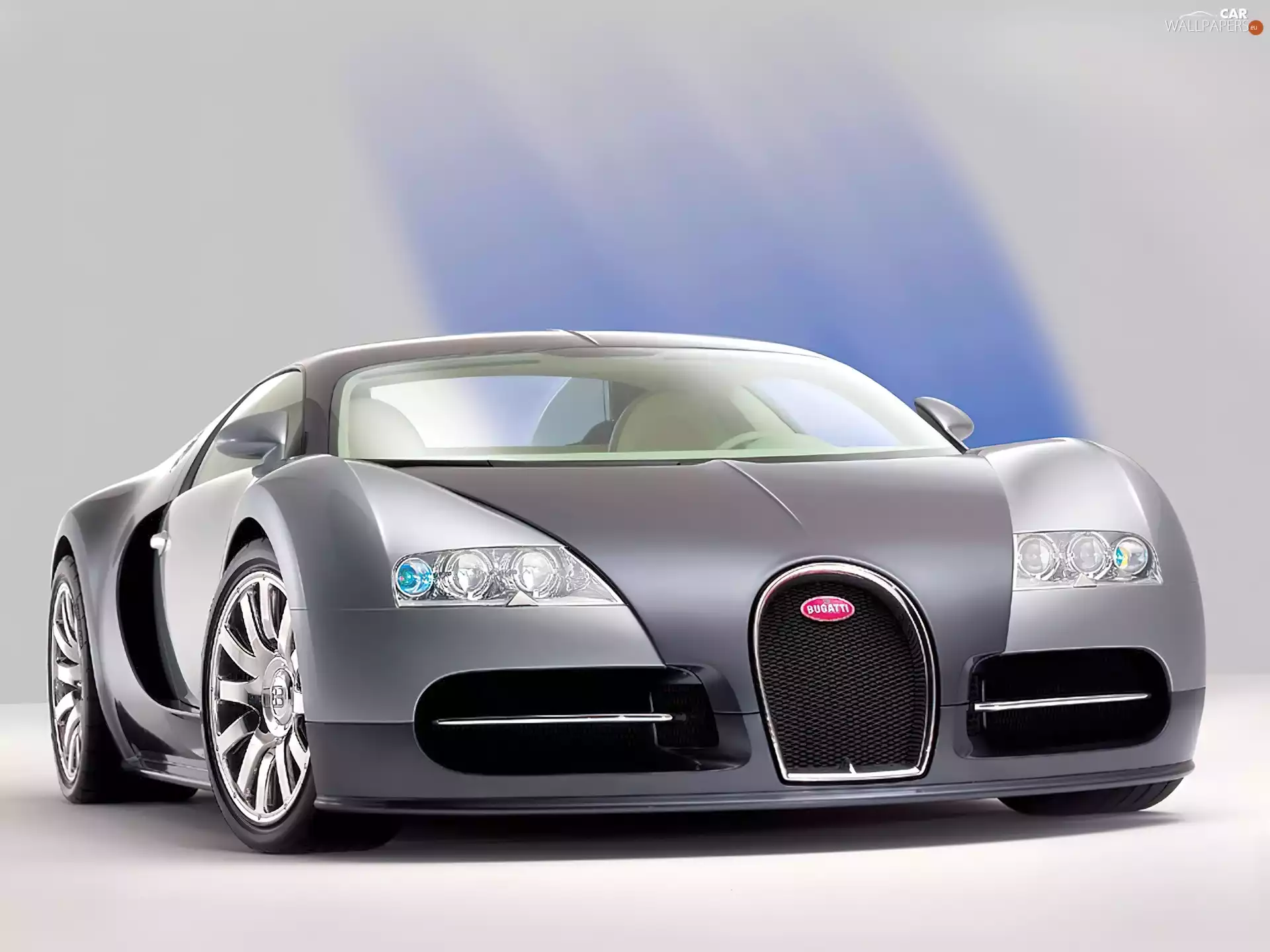 Blue streak, steel, Bugatti Veyron
