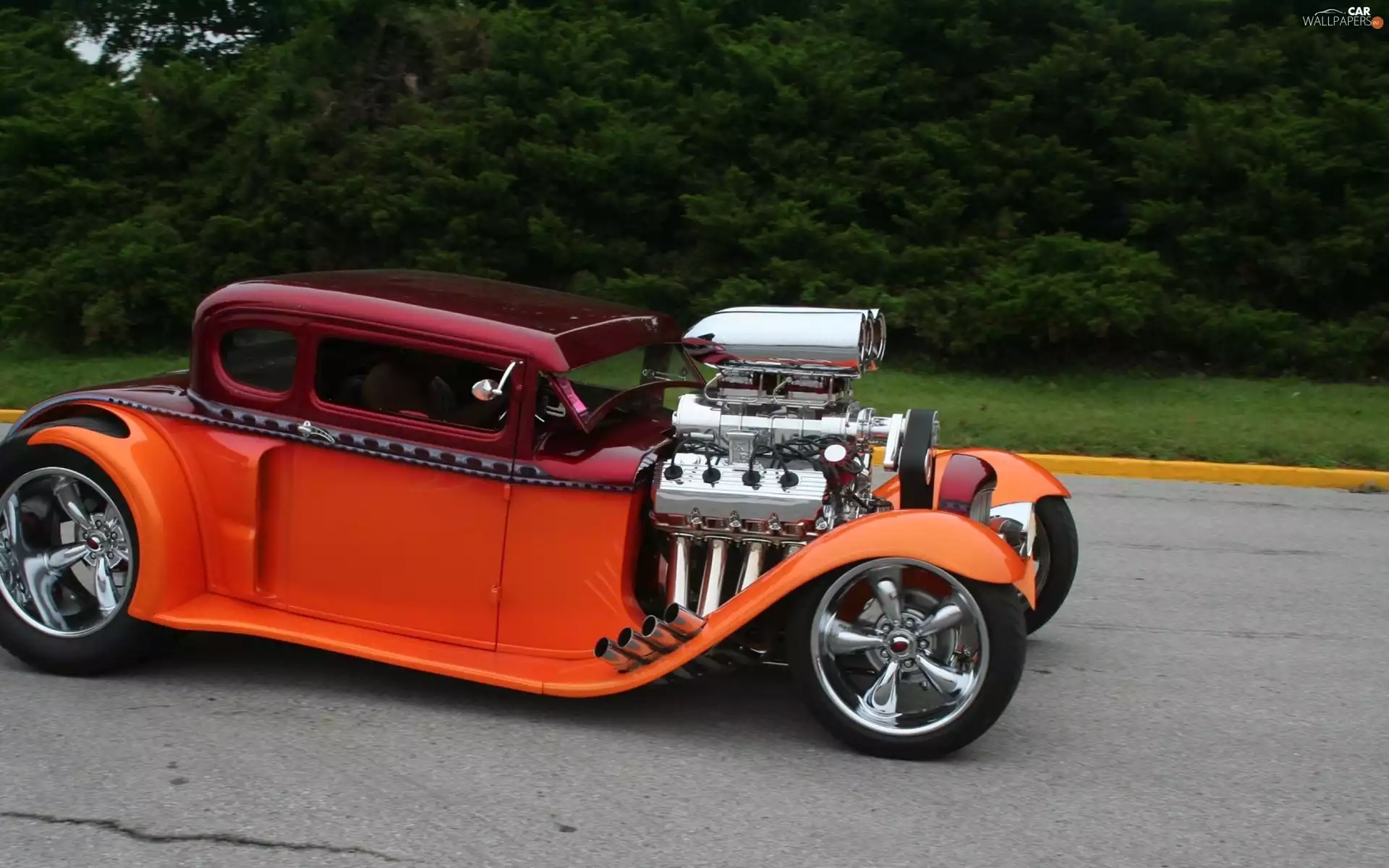 1930, Mudel A Street Rod, Red, Ford