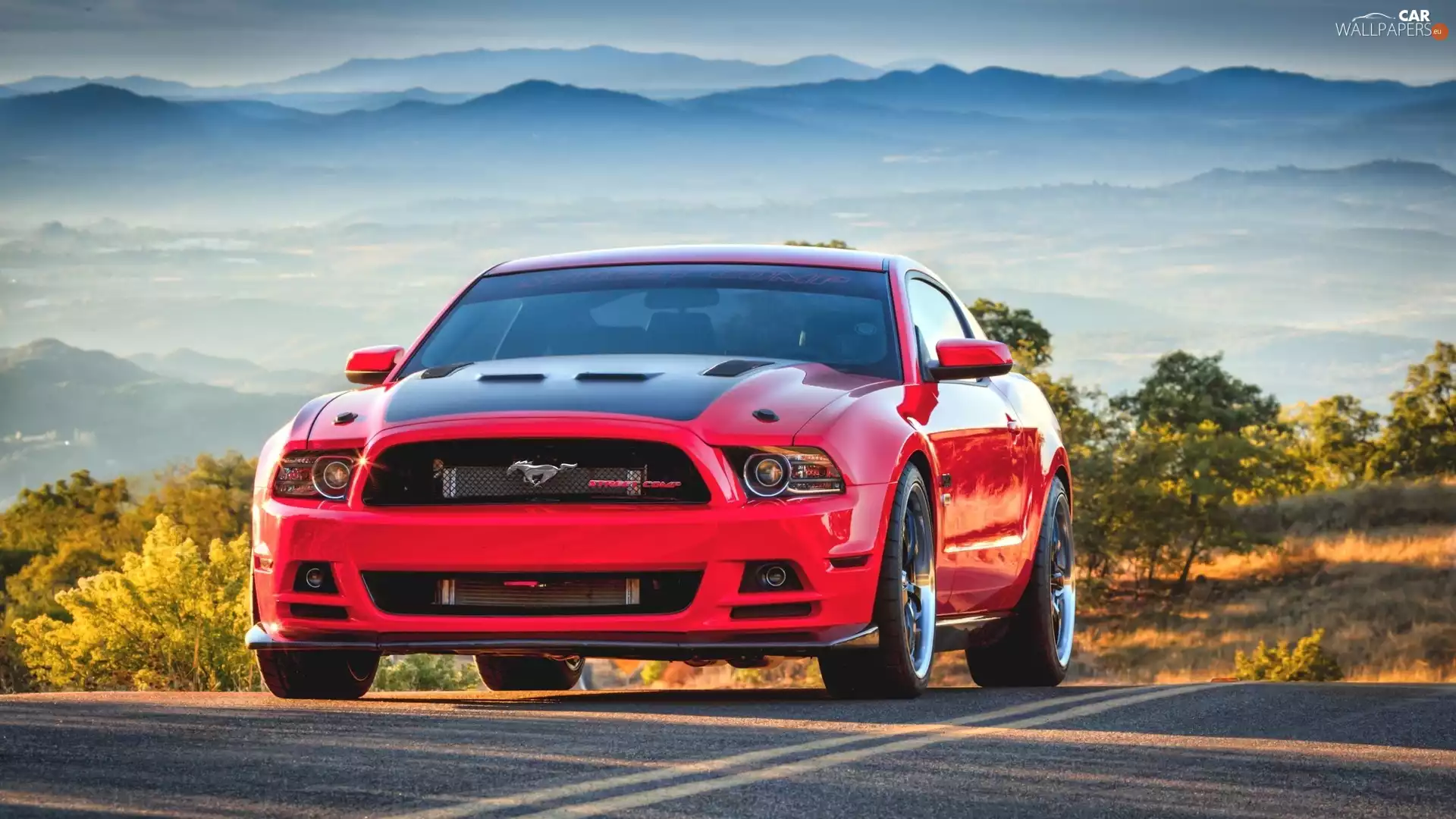 Street, Mustang, Red