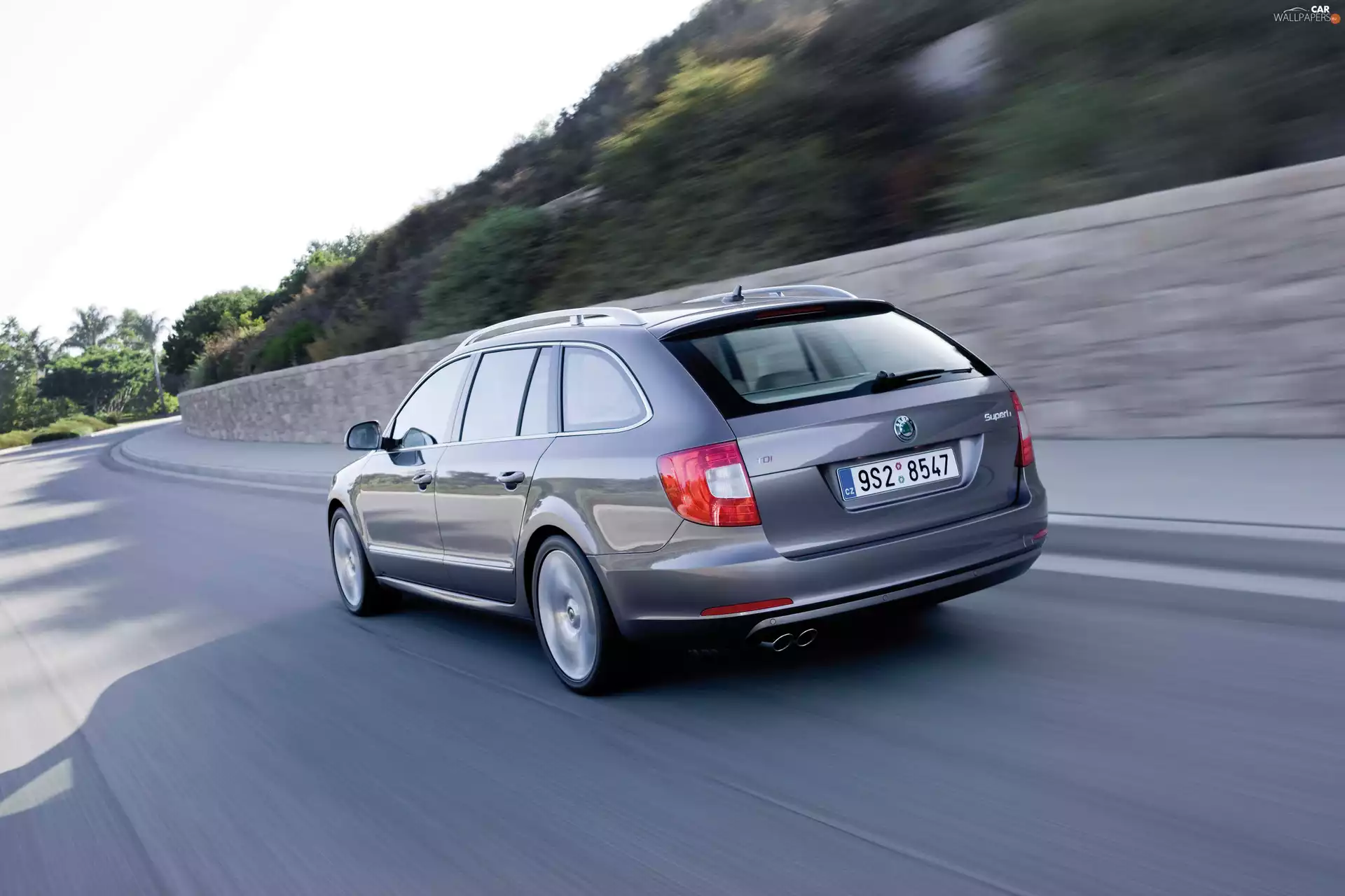 Combi, Gray, Skoda Superb