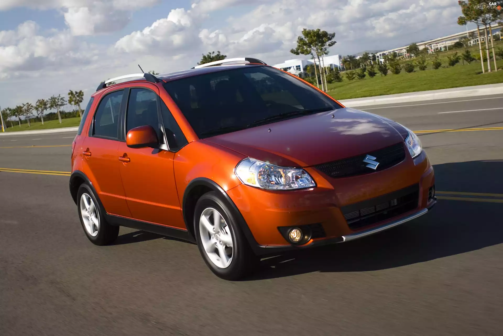 Hatchback, Orange, Suzuki SX4
