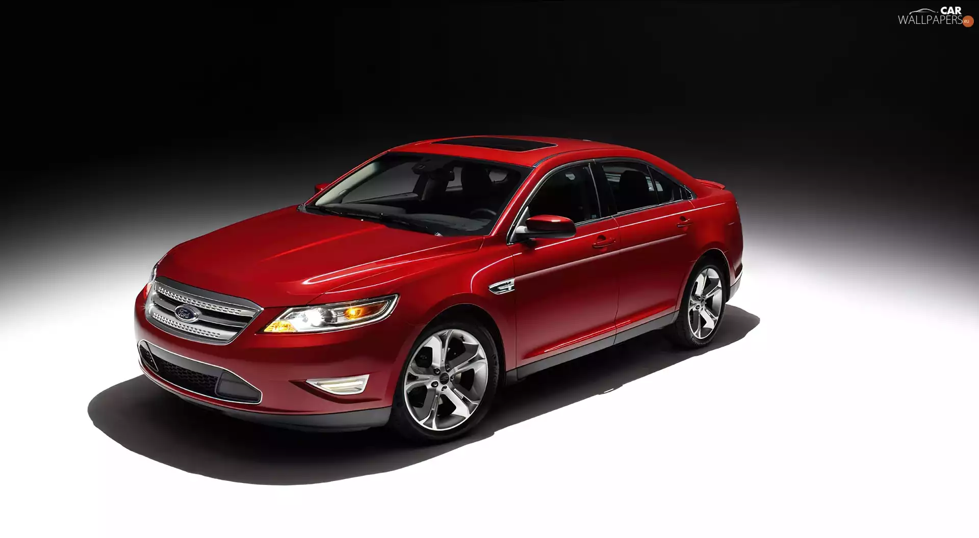 Sedan, Red, Ford Taurus