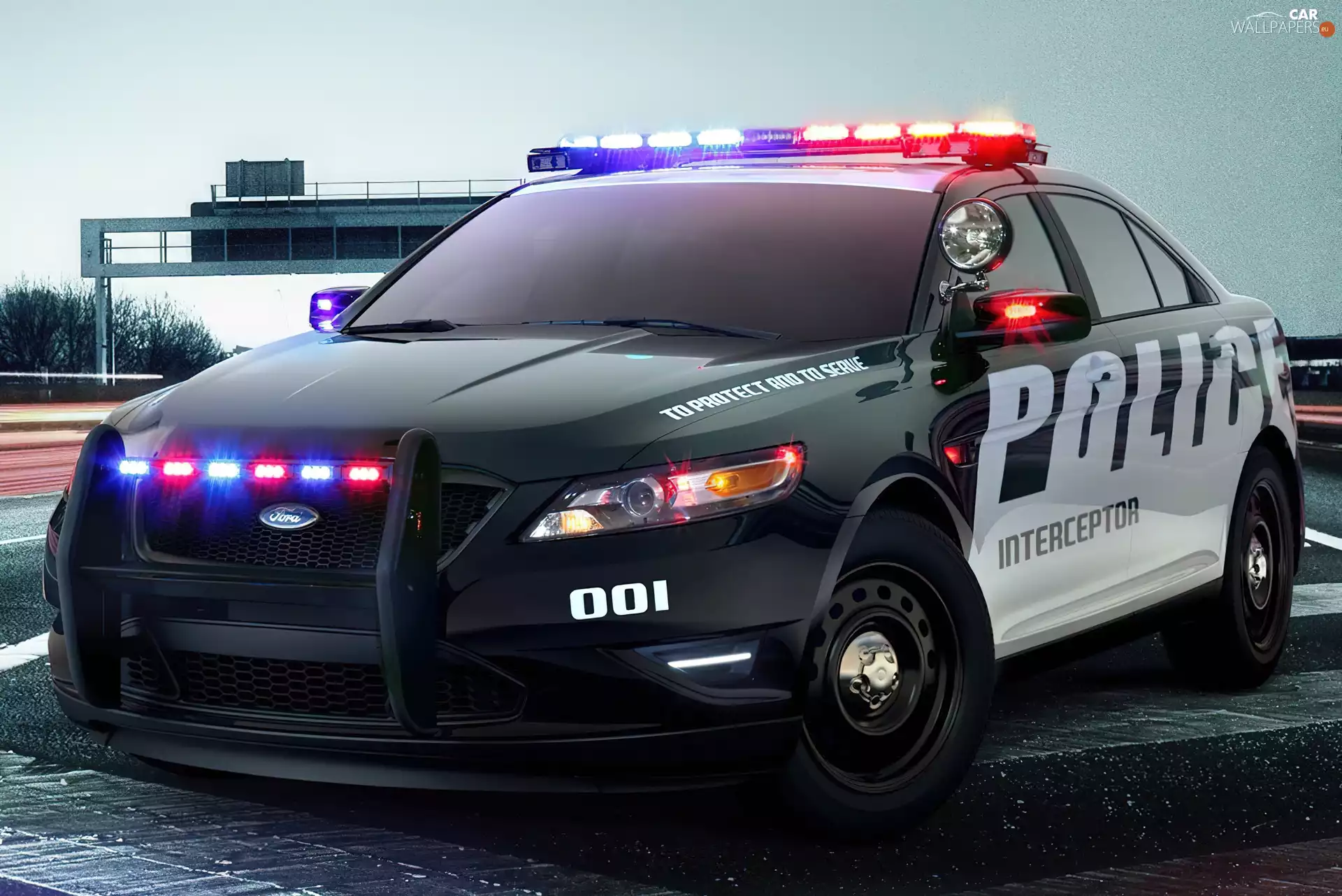 Ford Taurus, signals, light, police