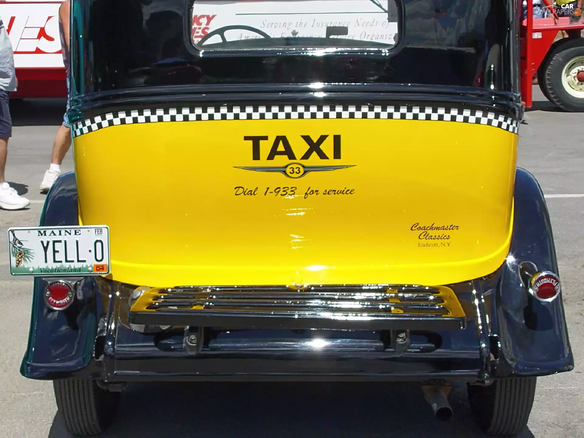 rear car, Plymouth, TAXI