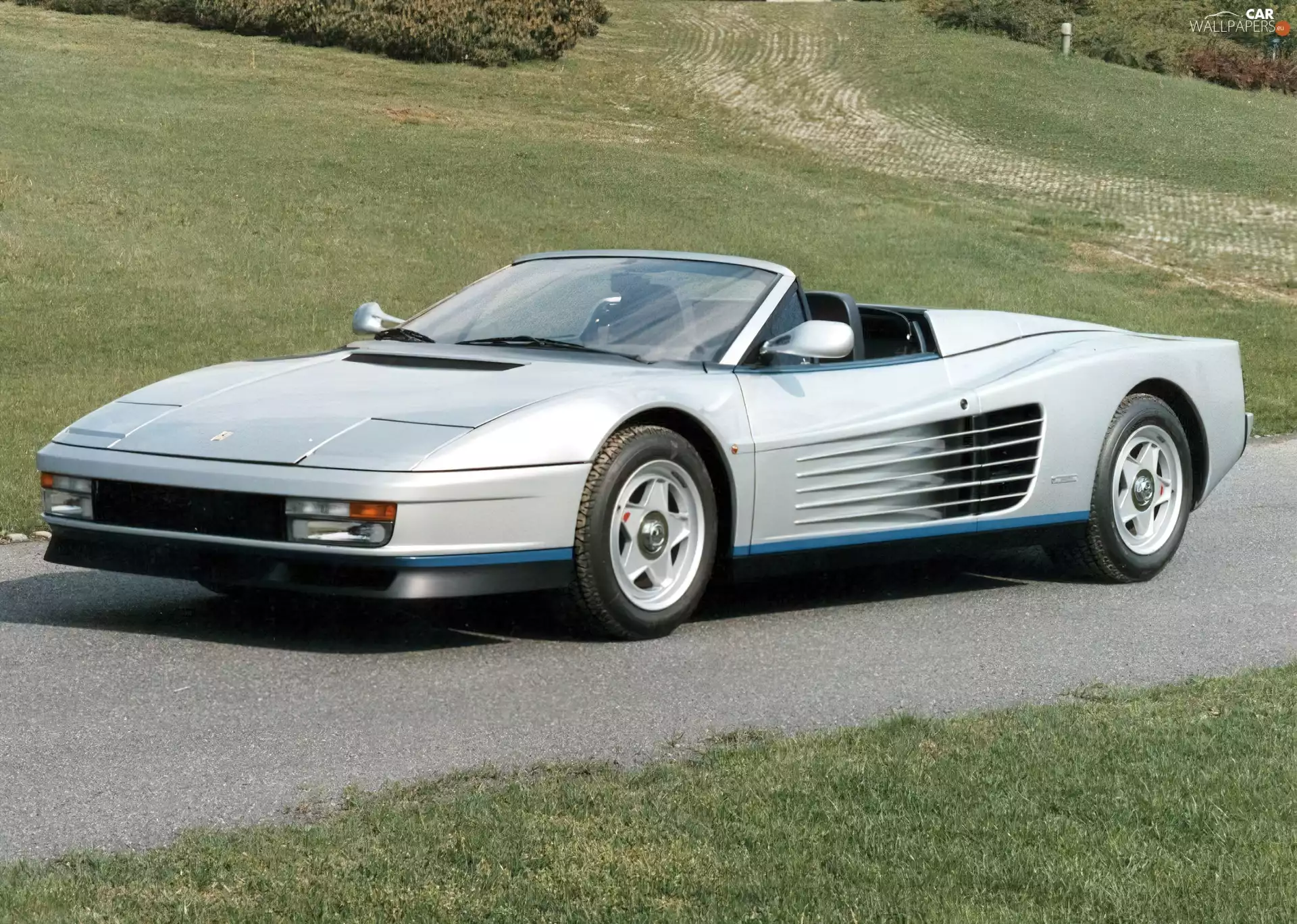 Cabriolet, Silver, Ferrari Testarossa