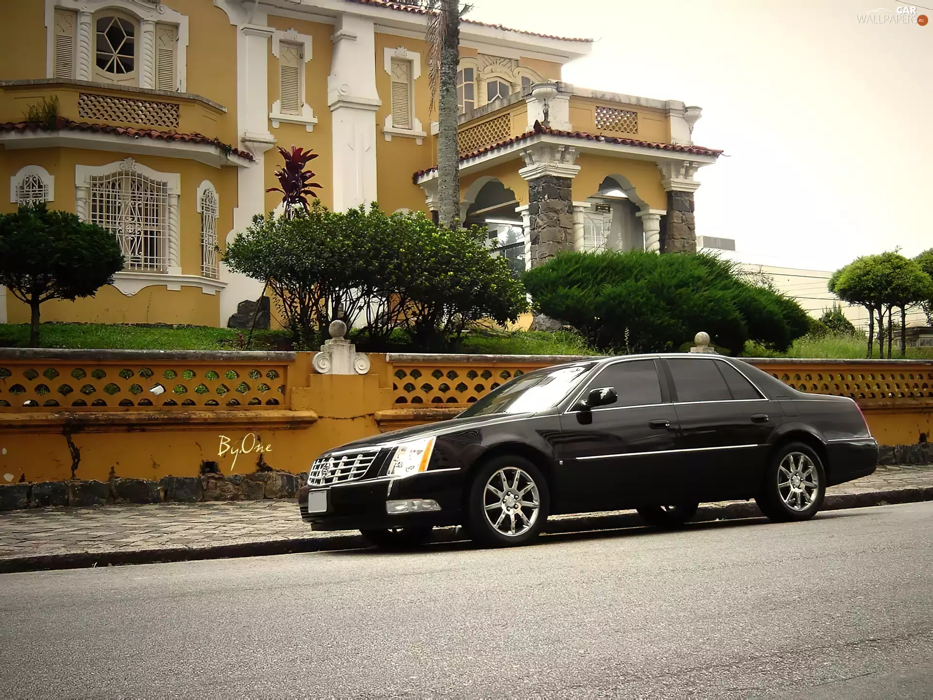 Black, tinted, windows, Cadillac DTS