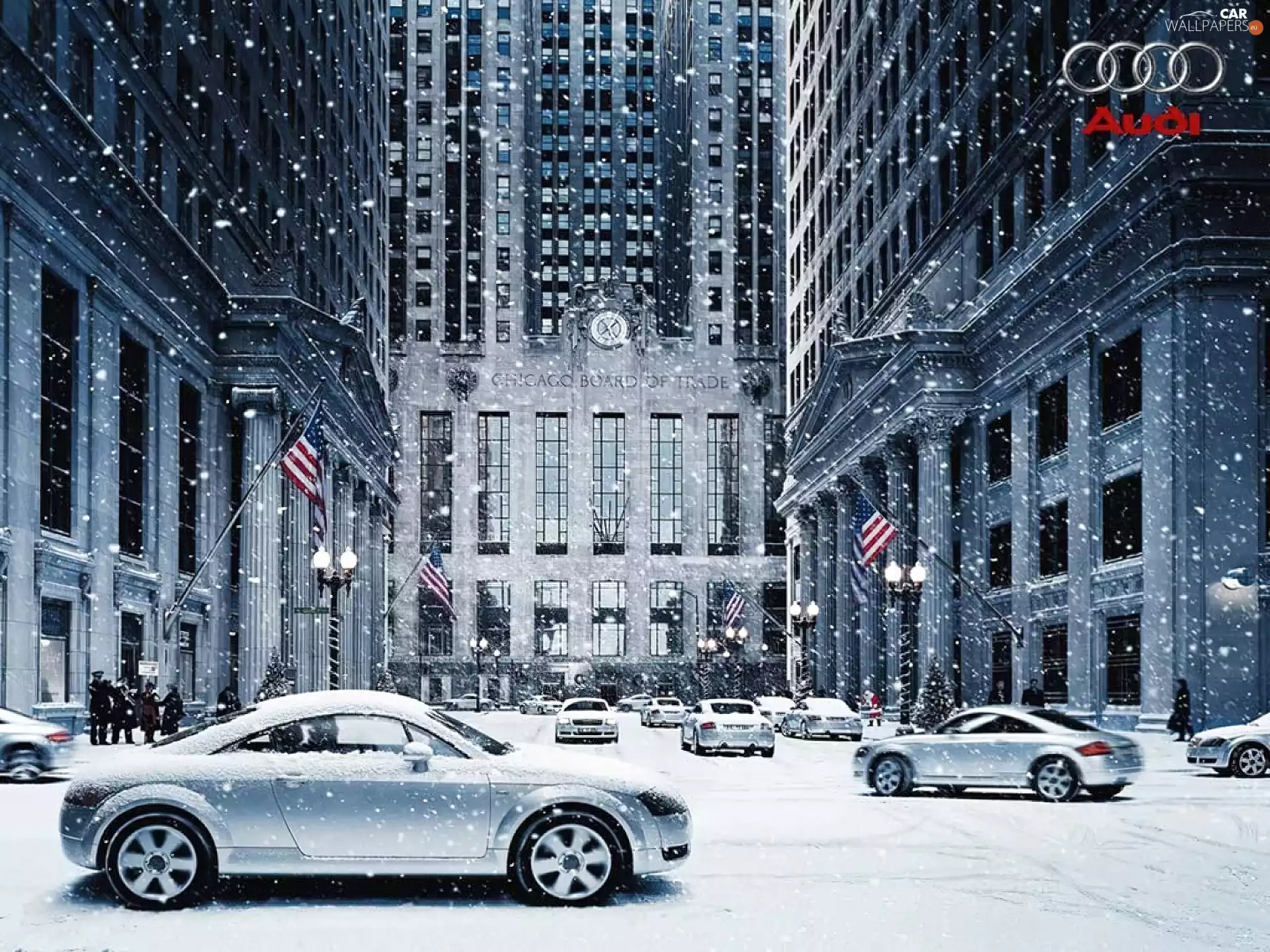 winter, Audi TT, Town