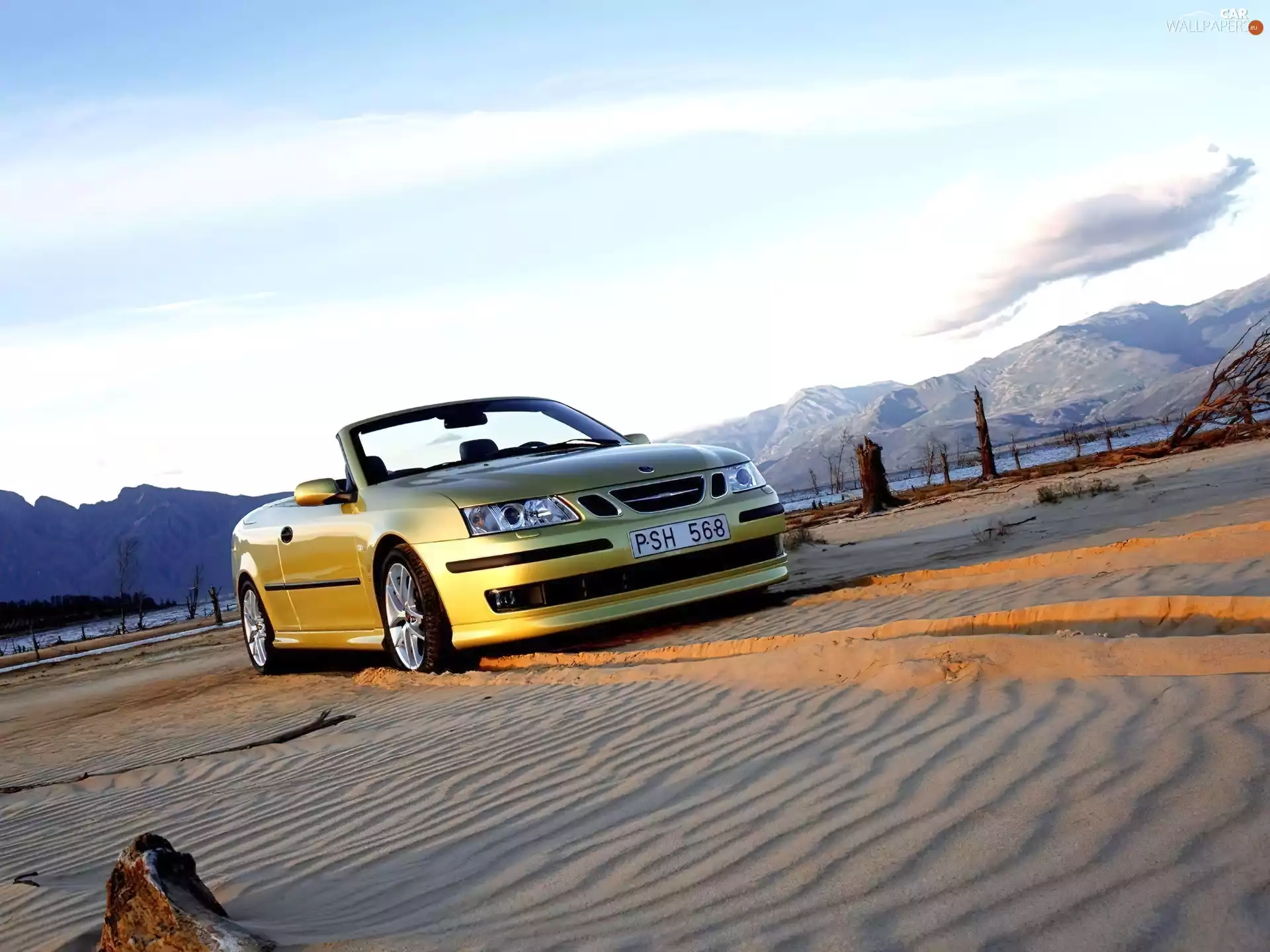 Saab 9-3, traces, Sand, Cabriolet