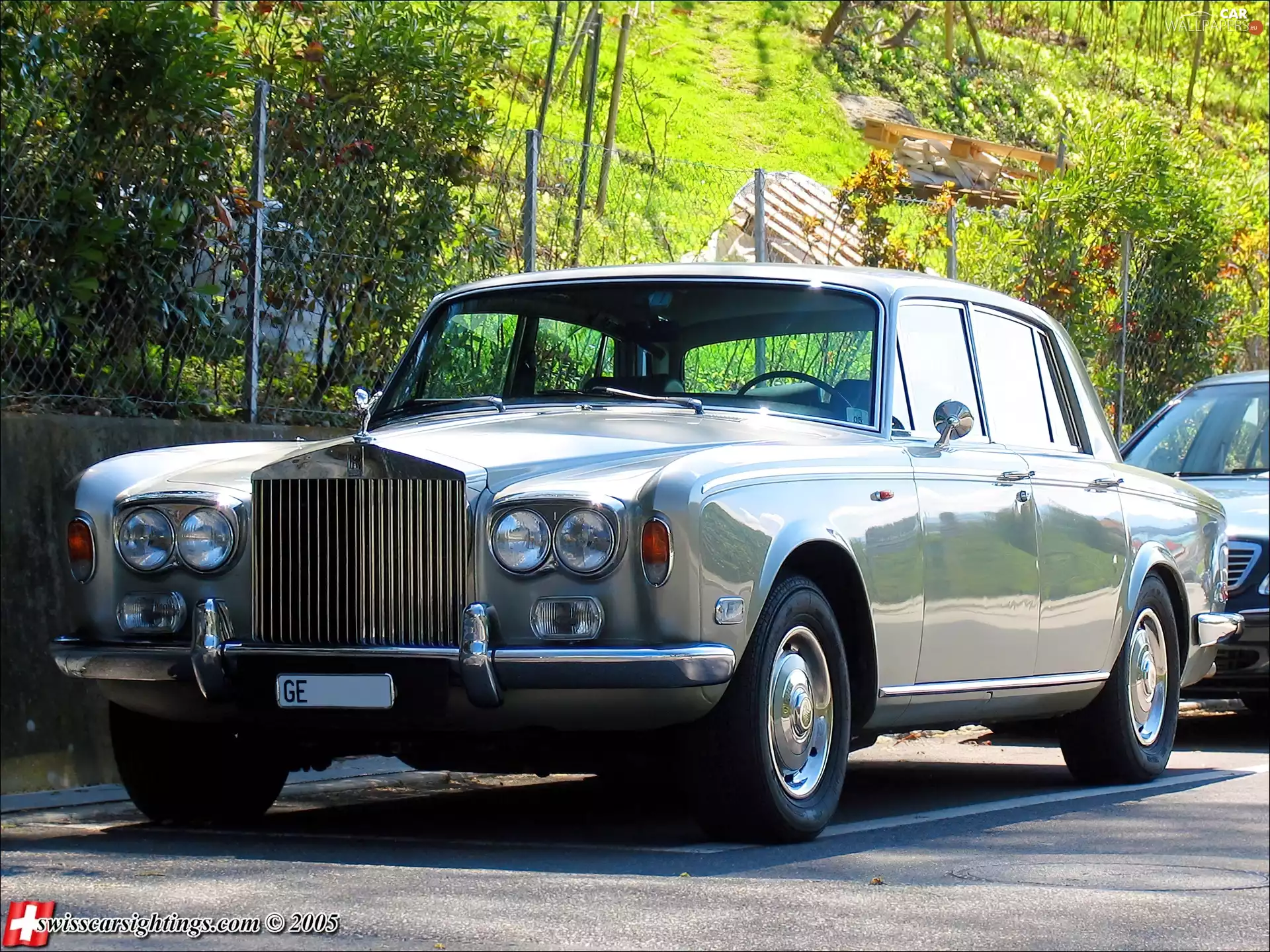 viewes, Rolls-Royce, trees