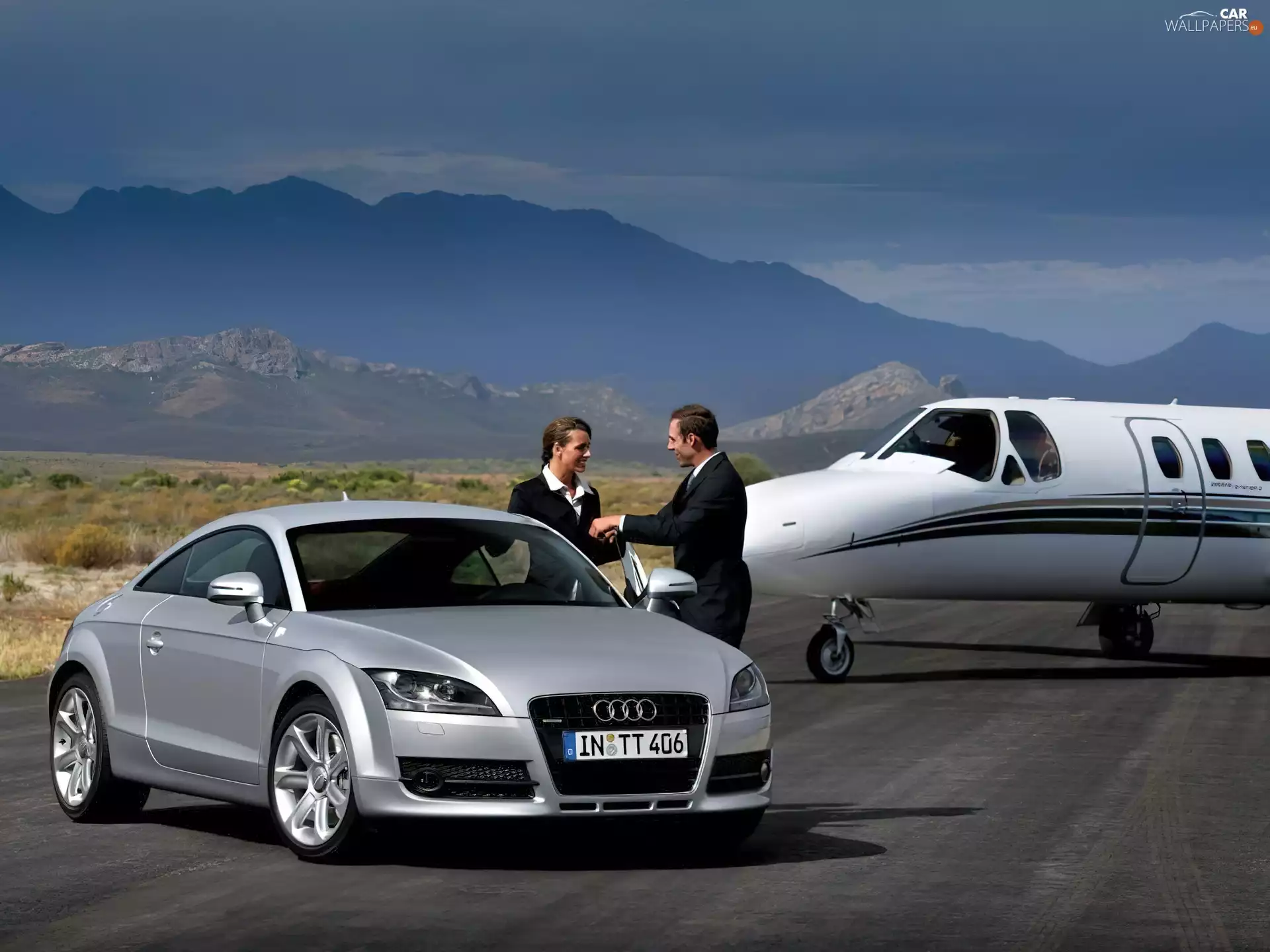 plane, Silver, Audi TT