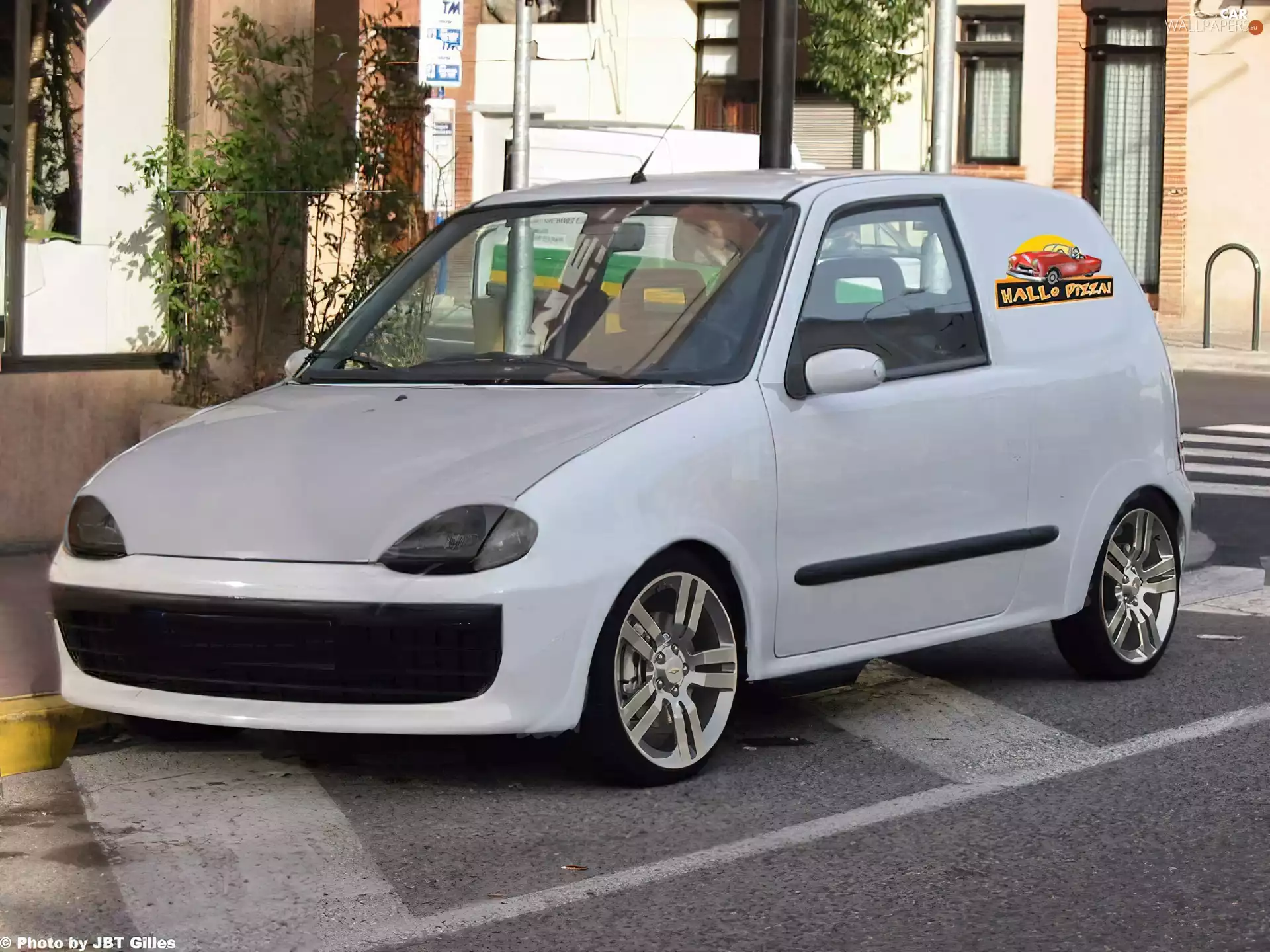 White, TUNING, pizza, Fiat Seicento