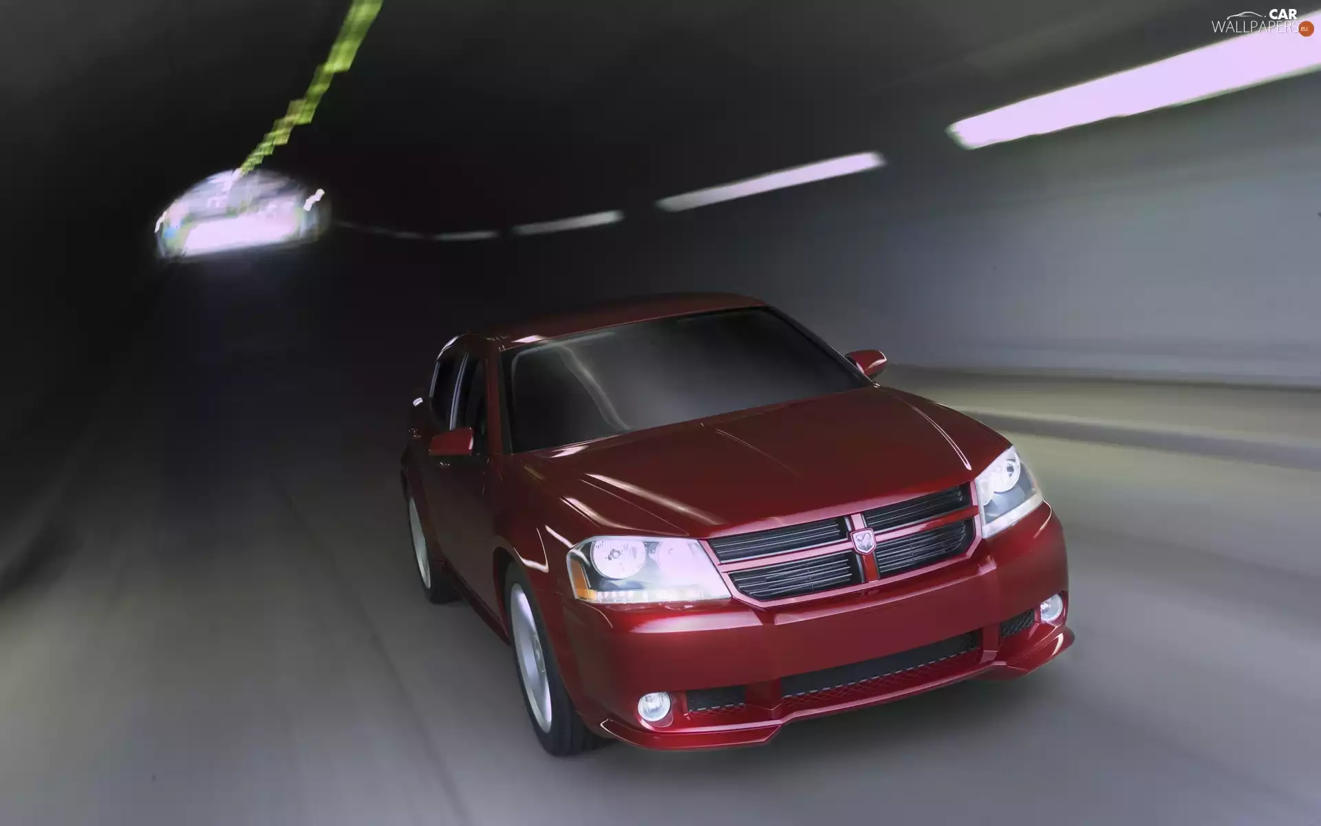 light, Dodge Avenger, tunnel