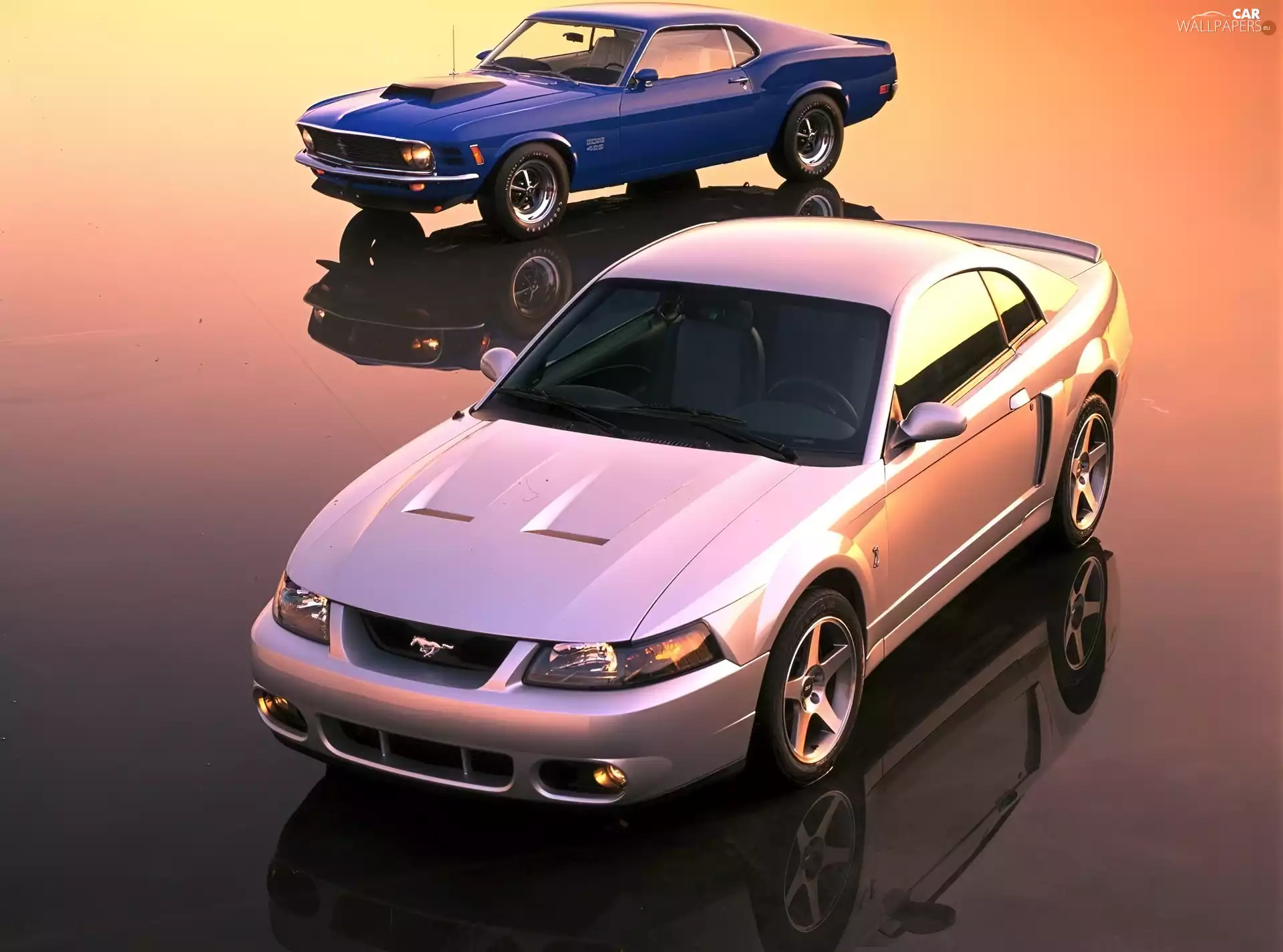 Ford, Two cars, Mark, Mustang