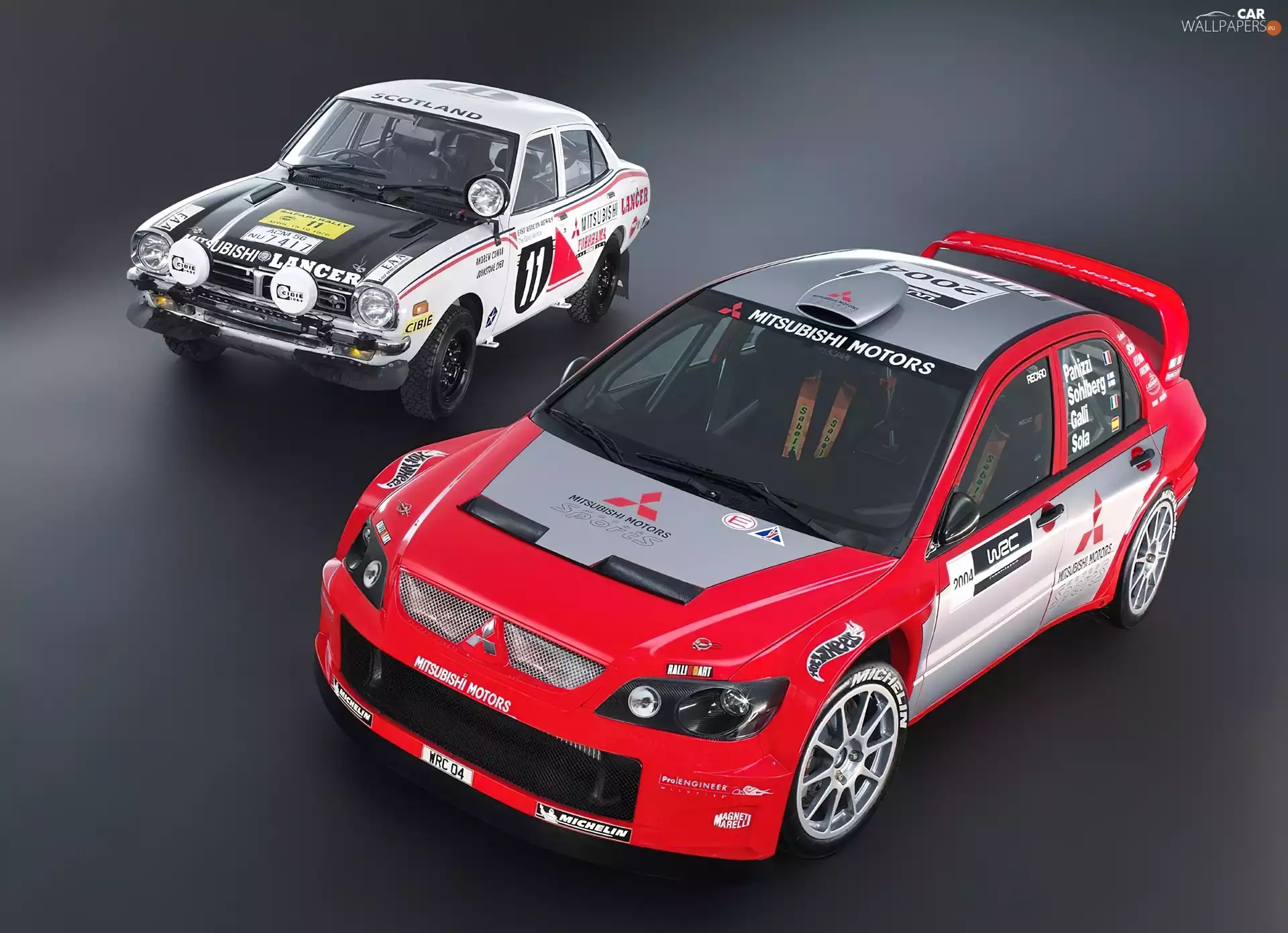 Mitsubishi Lancer WRC, Two cars, cars
