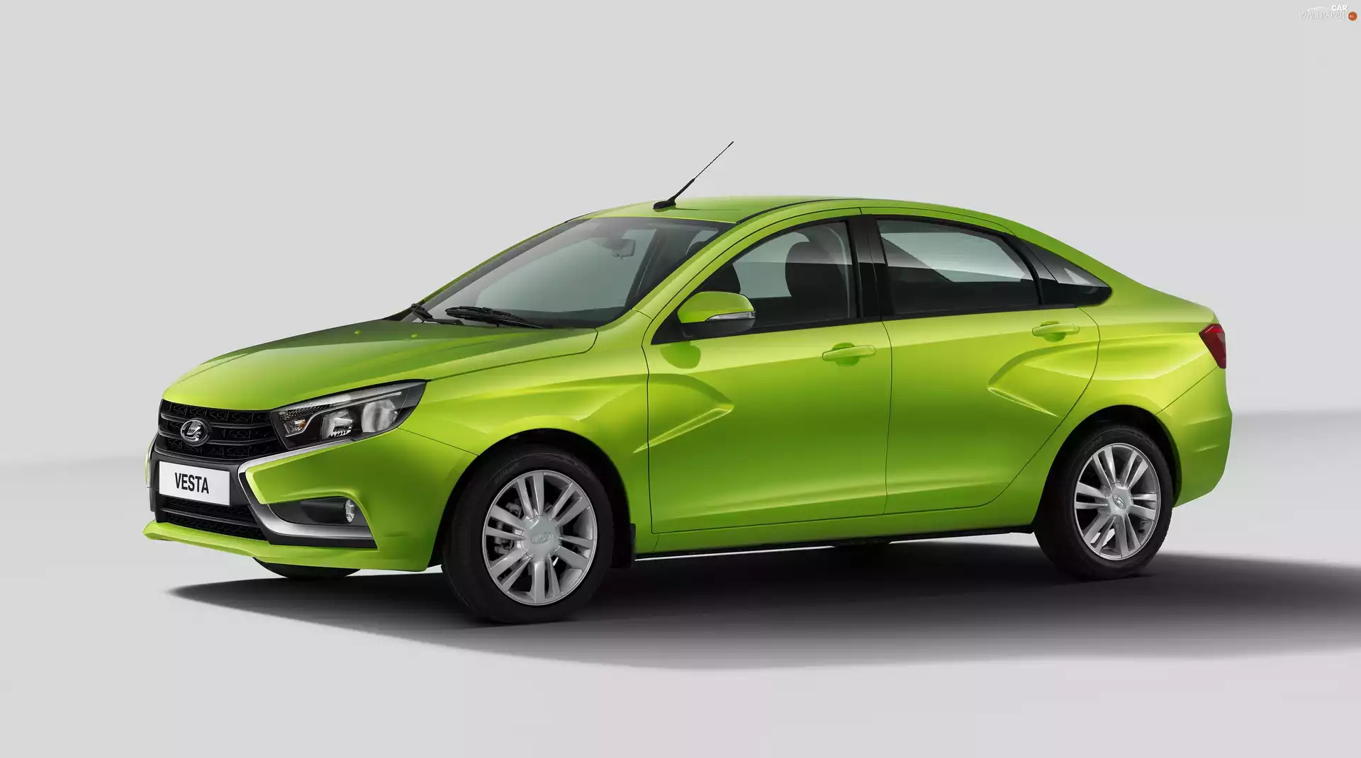 2015, Green, Lada Vesta
