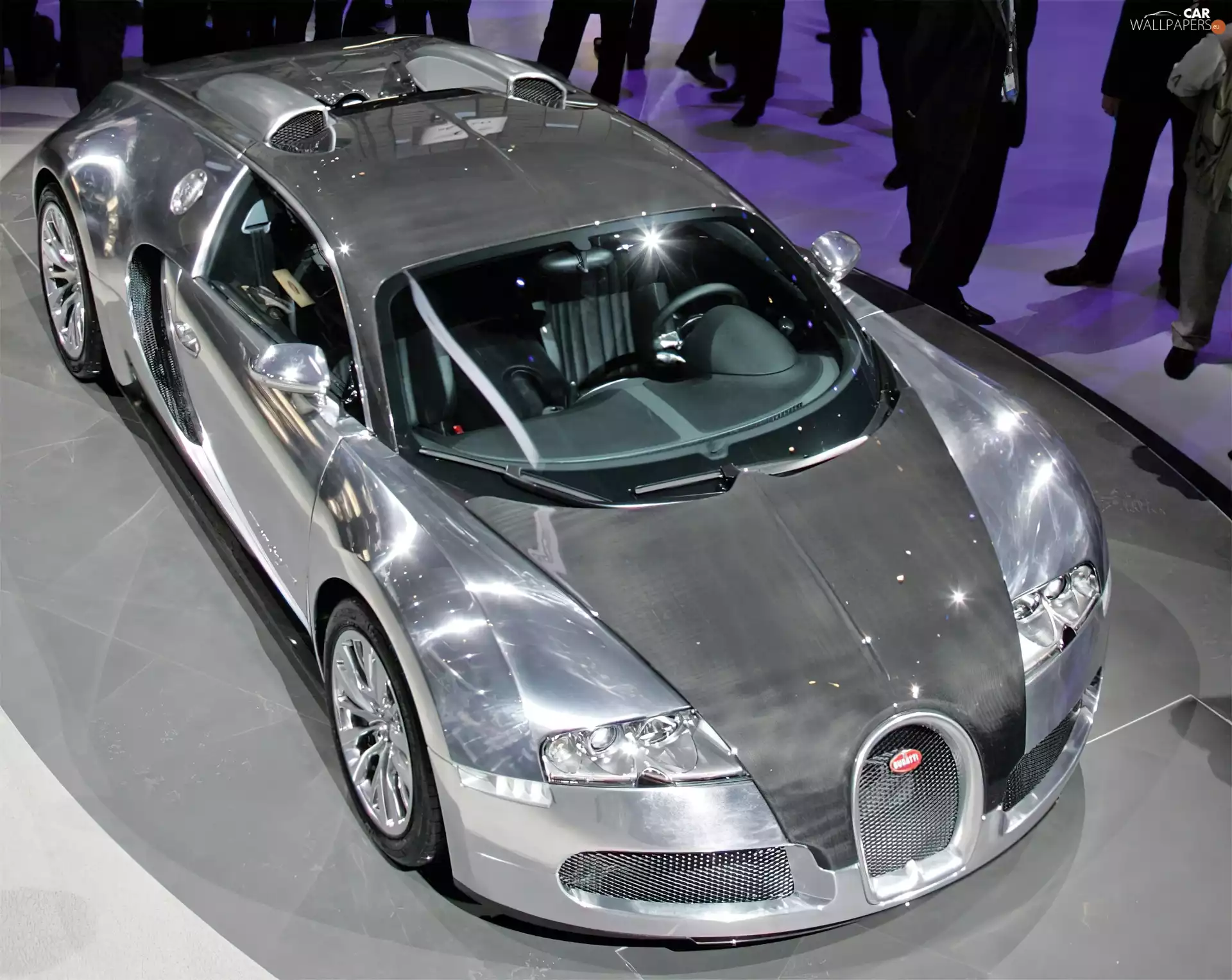 exhibition, Silver, Bugatti Veyron