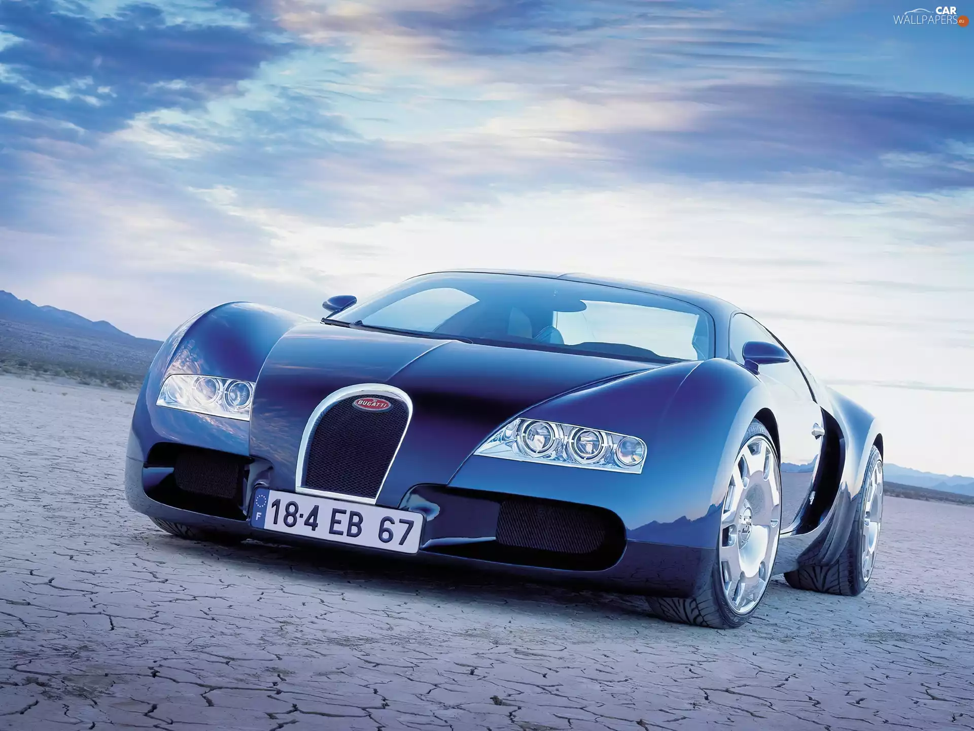 Sky, blue, Bugatti Veyron