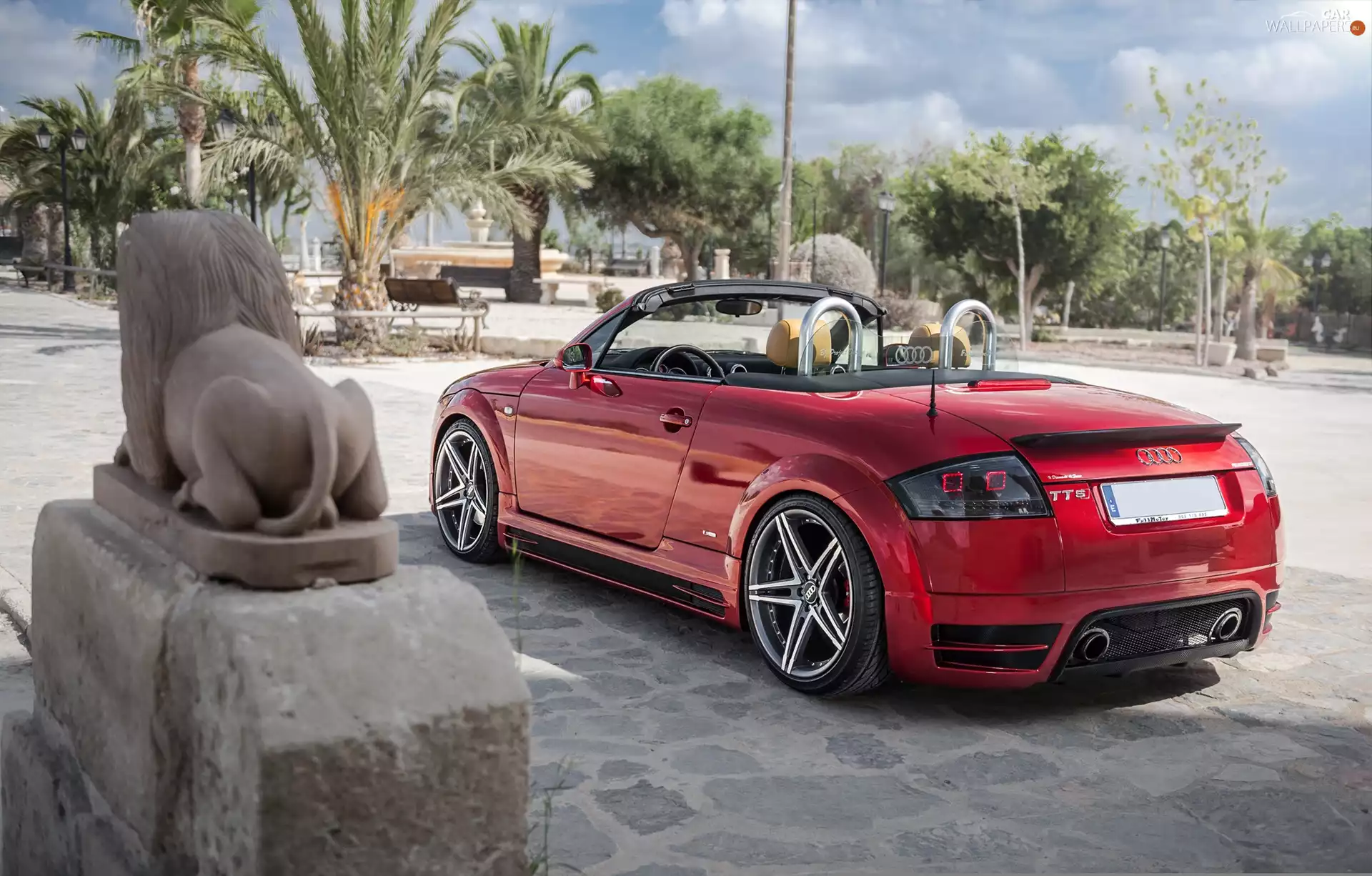 Palms, Monument, trees, viewes, Audi TT