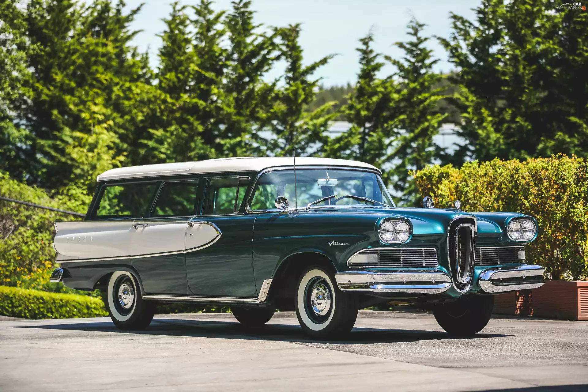 1958, antique, Edsel Villager