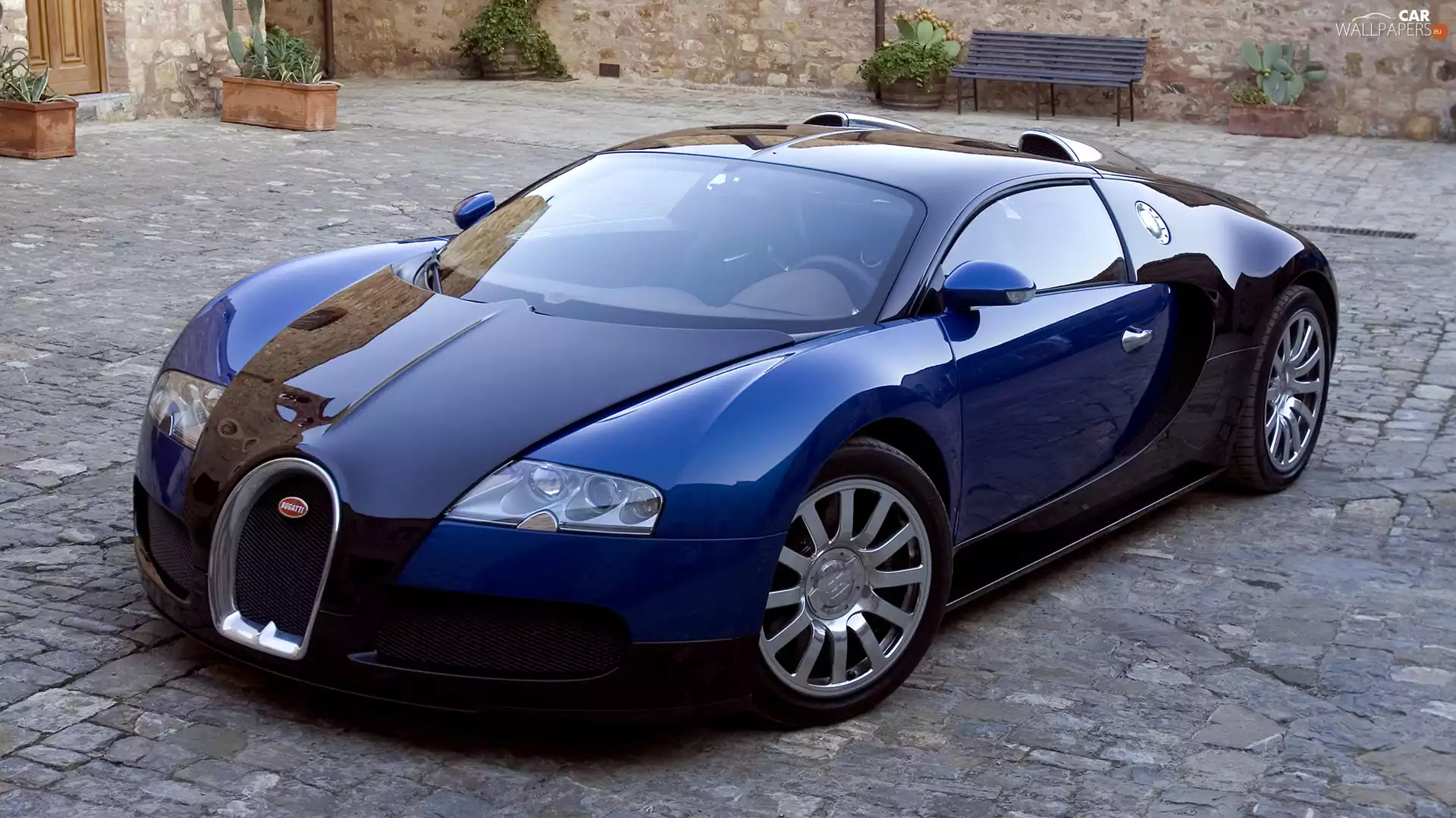 Granate, vintage, streets, Bugatti Veyron