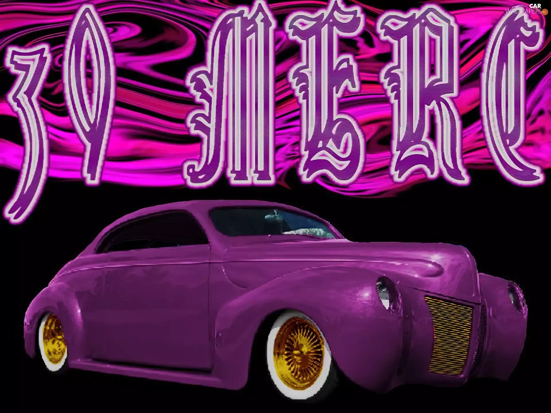 Mercedes, Violet, wheel, Classic Cars