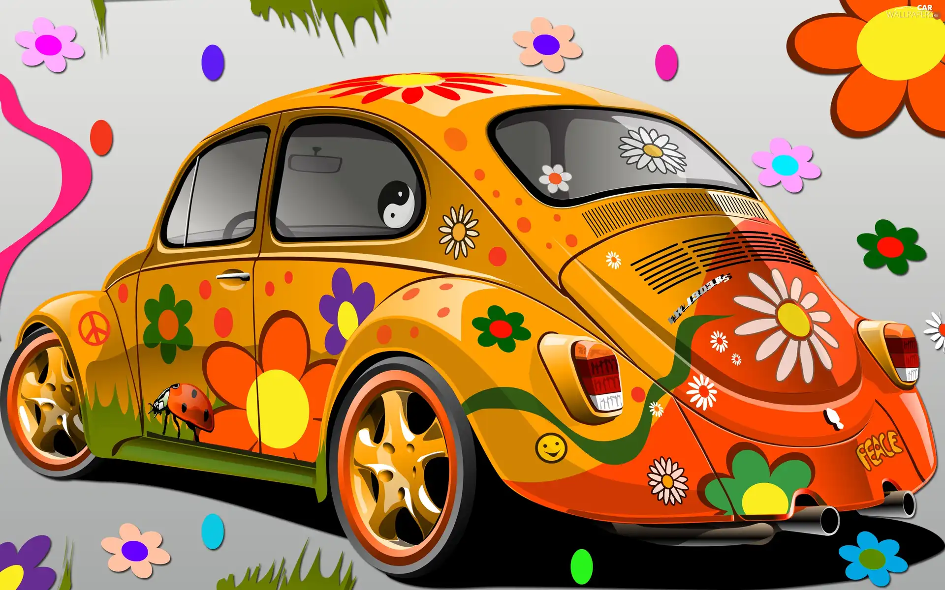 Volkswagen Beetle, Flowers