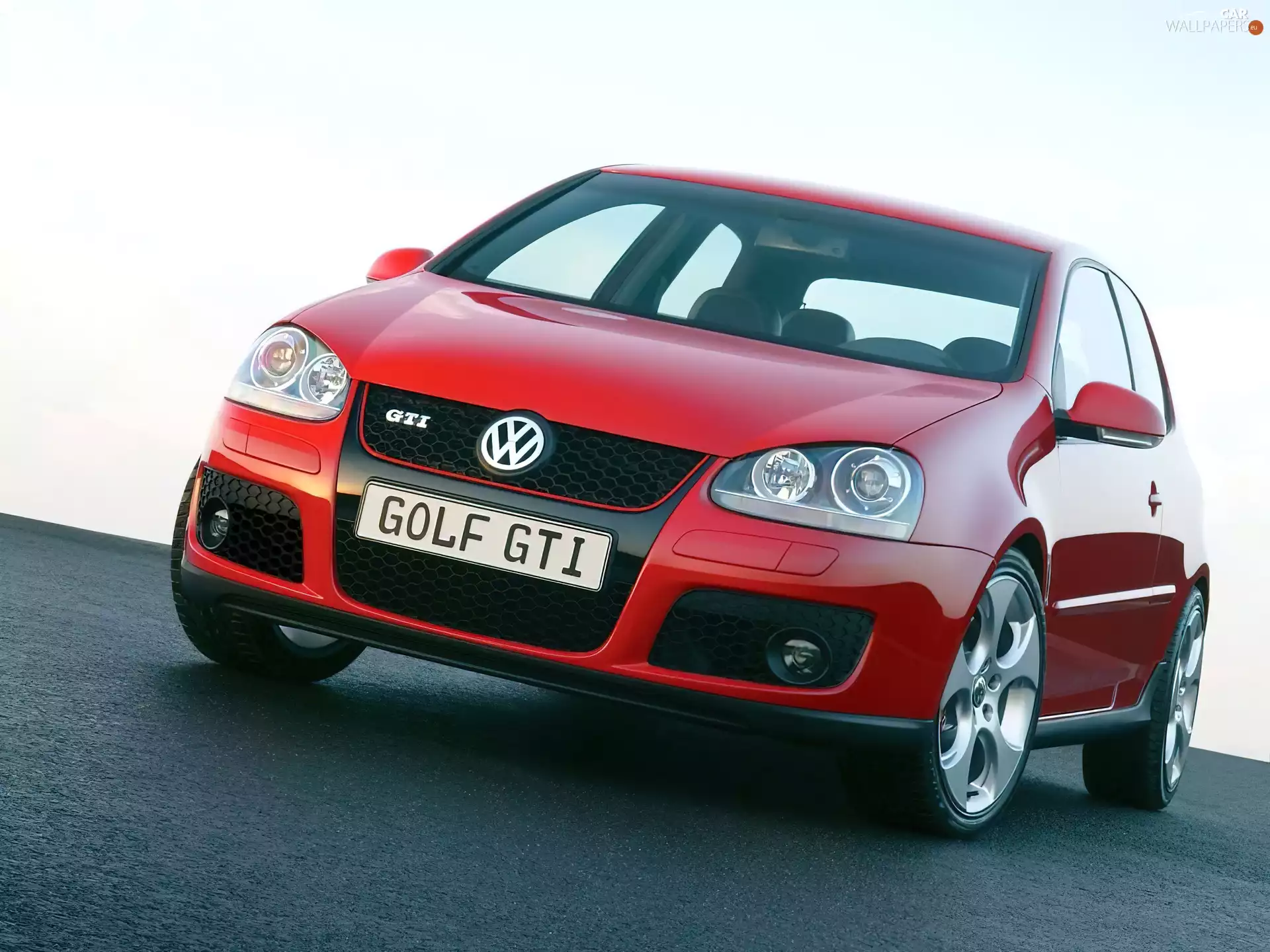 Red, Volkswagen Golf 5, GTI
