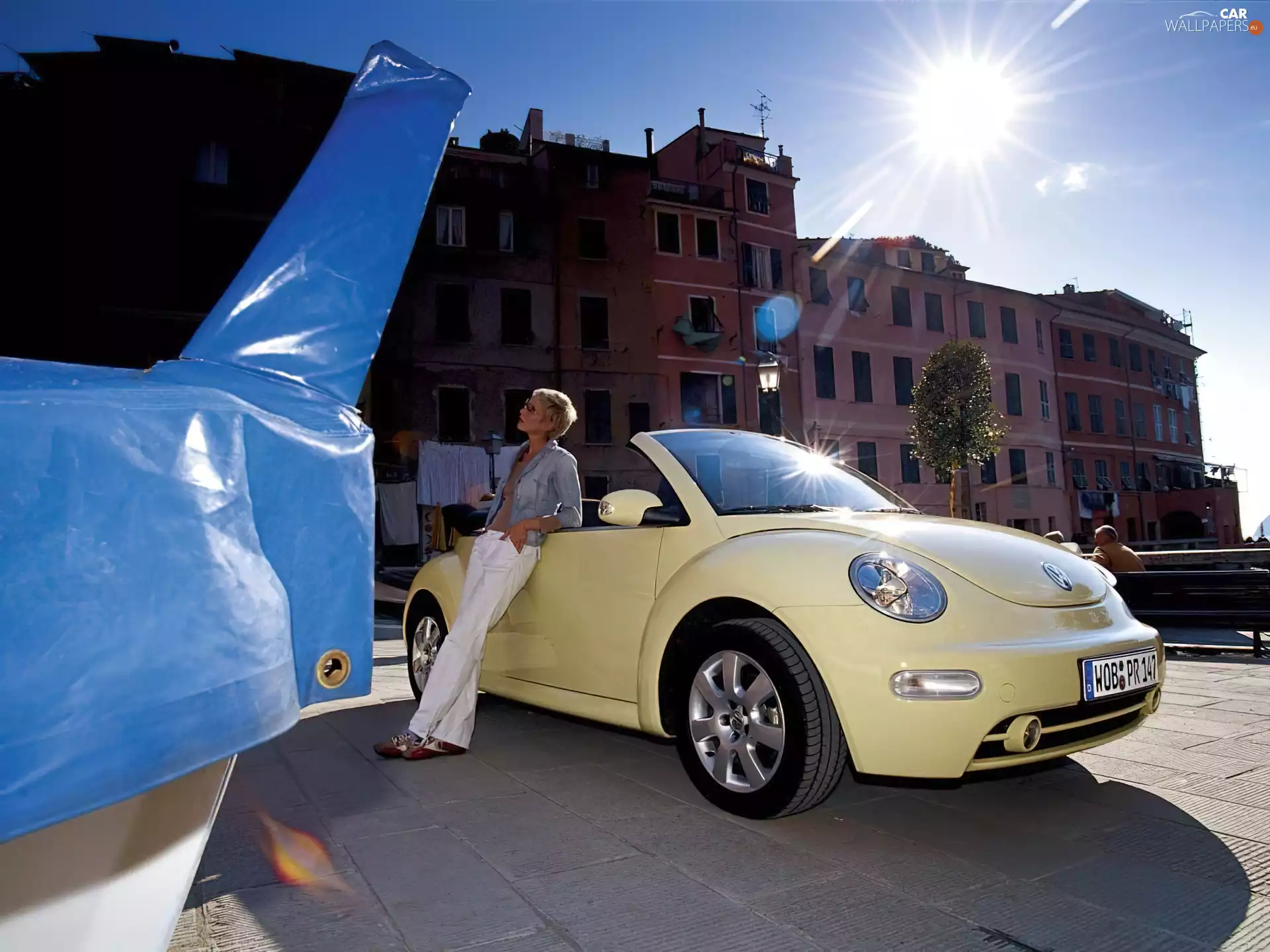 Yellow, Volkswagen New Beetle, Cabrio