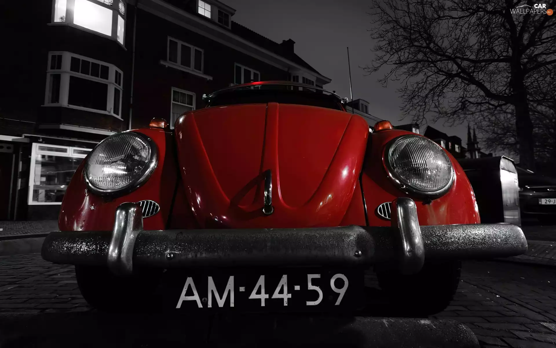 Old car, Automobile, Volkswagen Beetle, Red