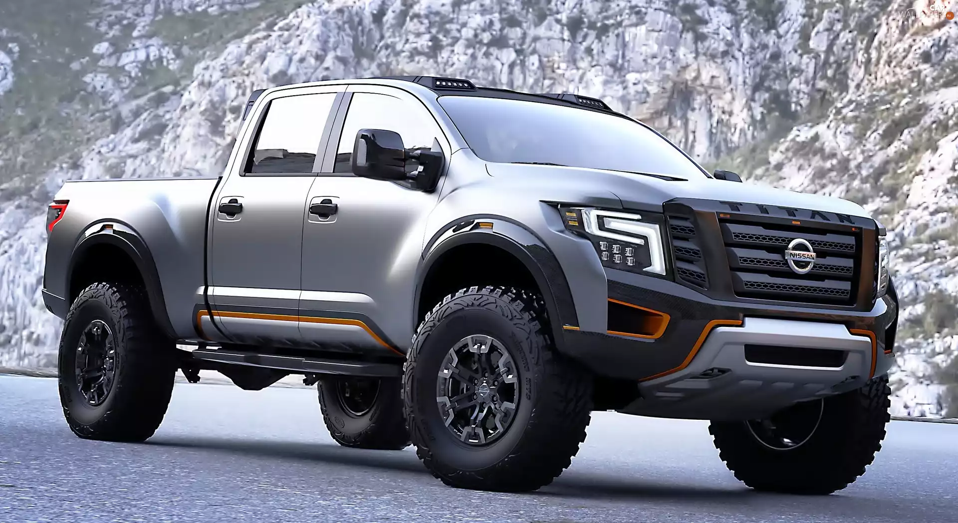 rocks, Nissan, Titan Warrior