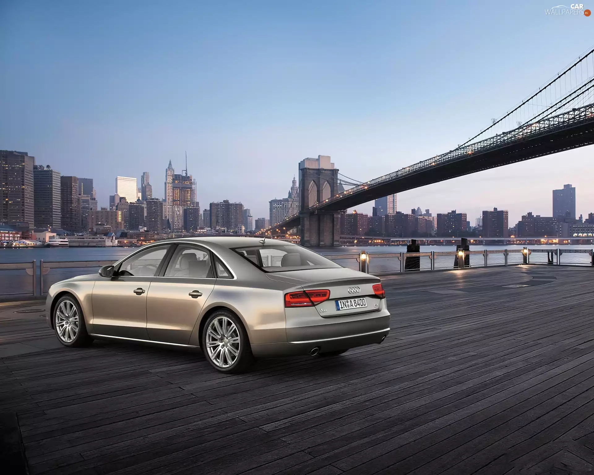 bridge, Audi A8, water