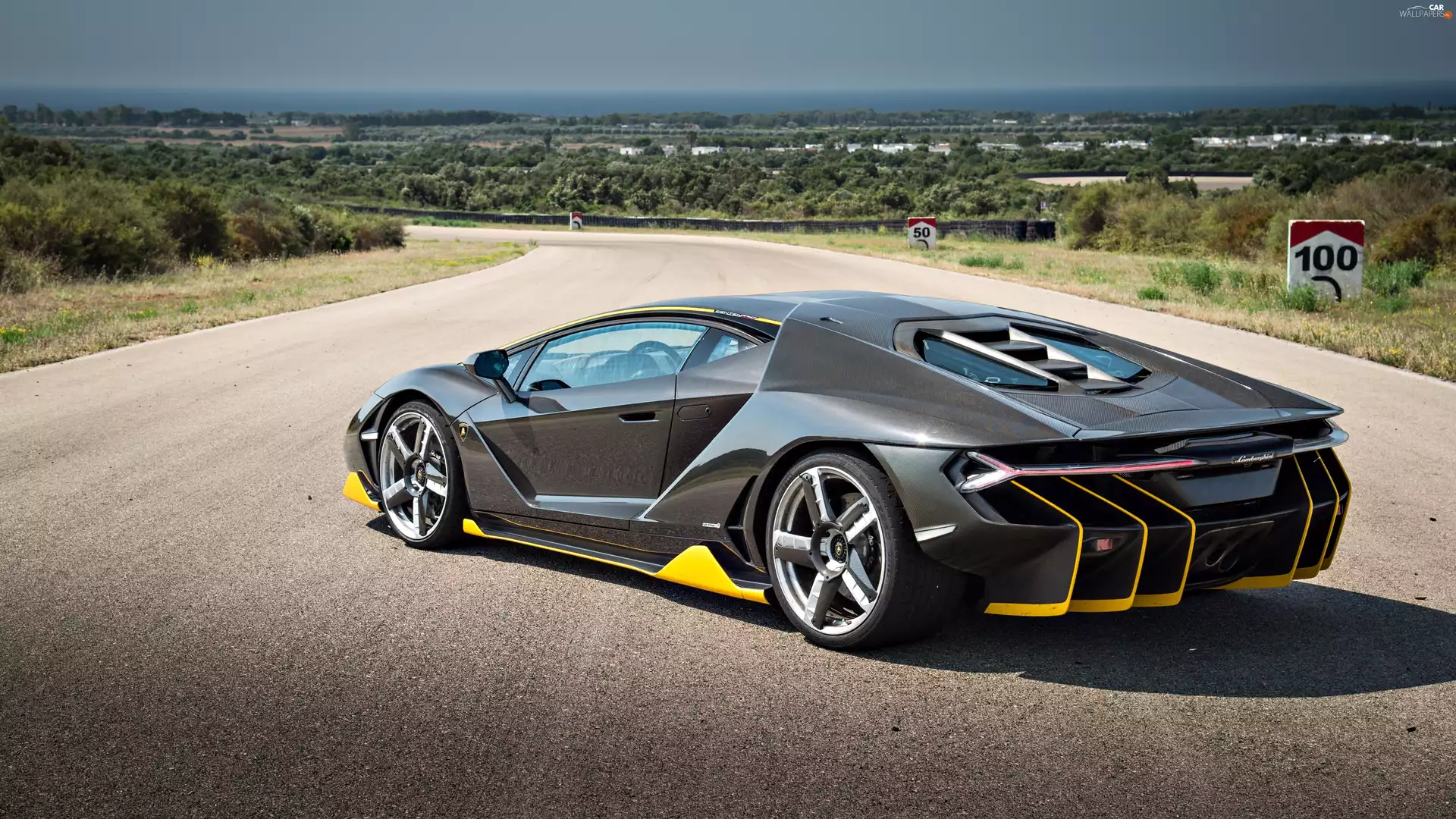 landscape, Lamborghini Centenario, Way