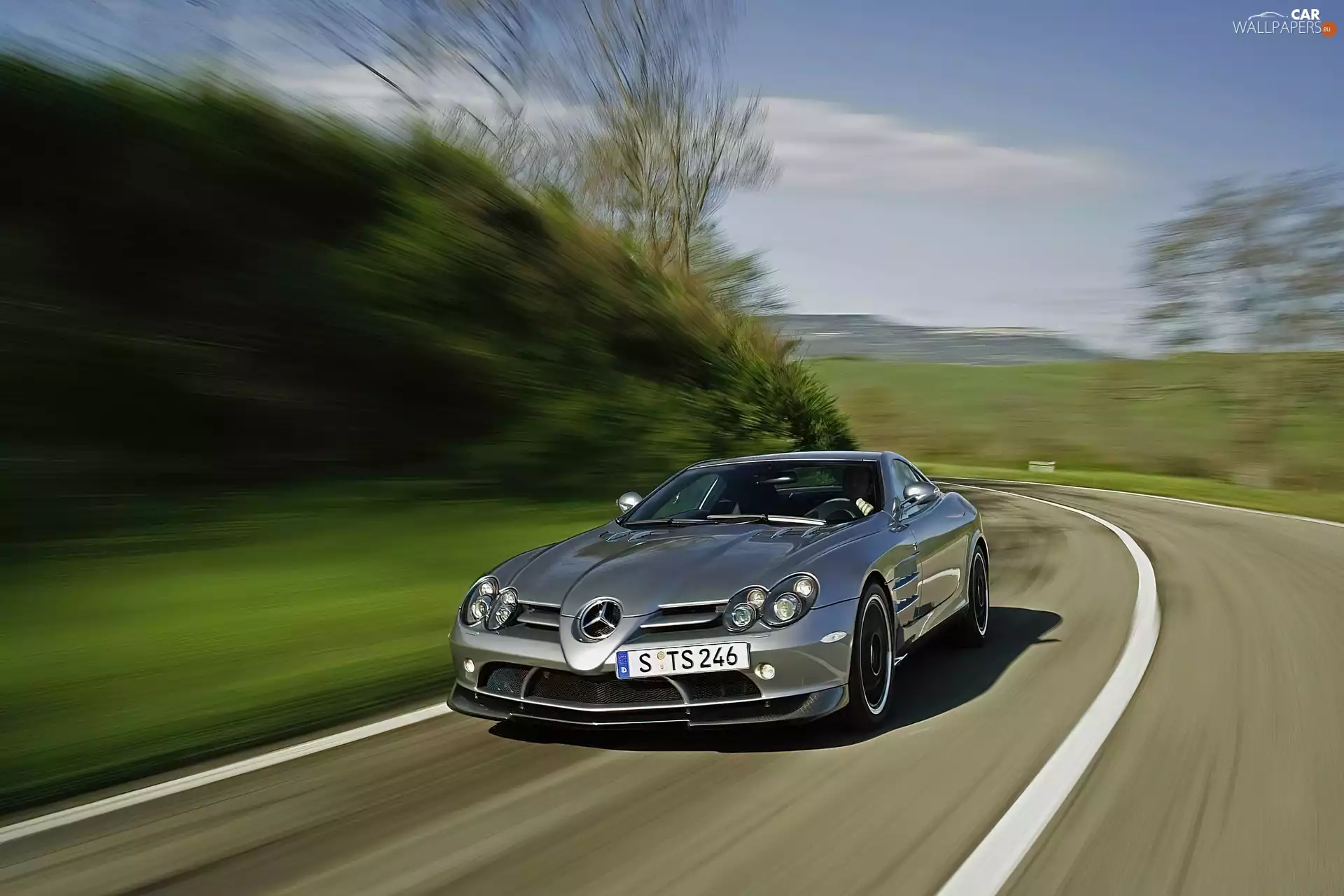 landscape, Mercedes SLR, Way