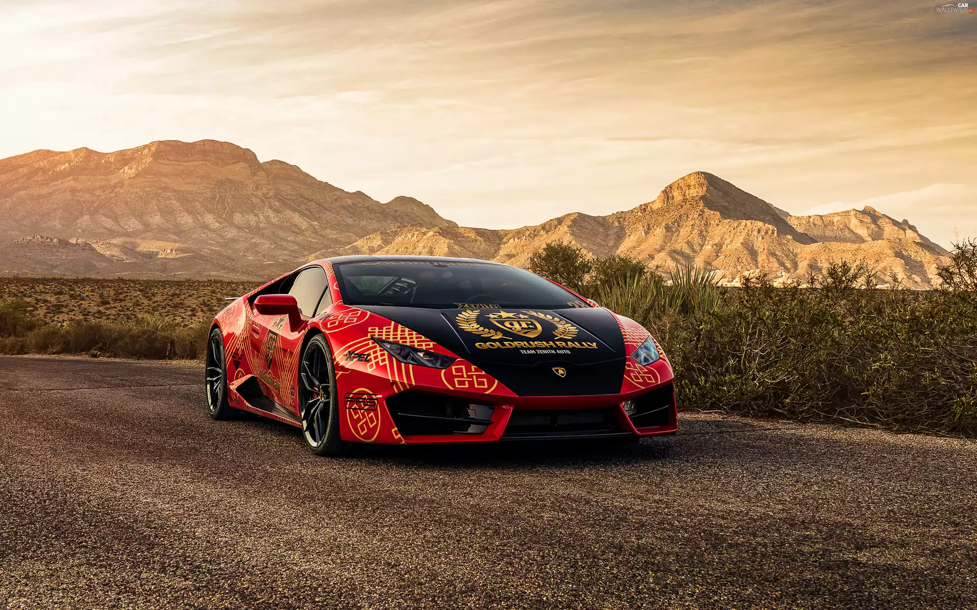 Mountains, Lamborghini Huracan, Way