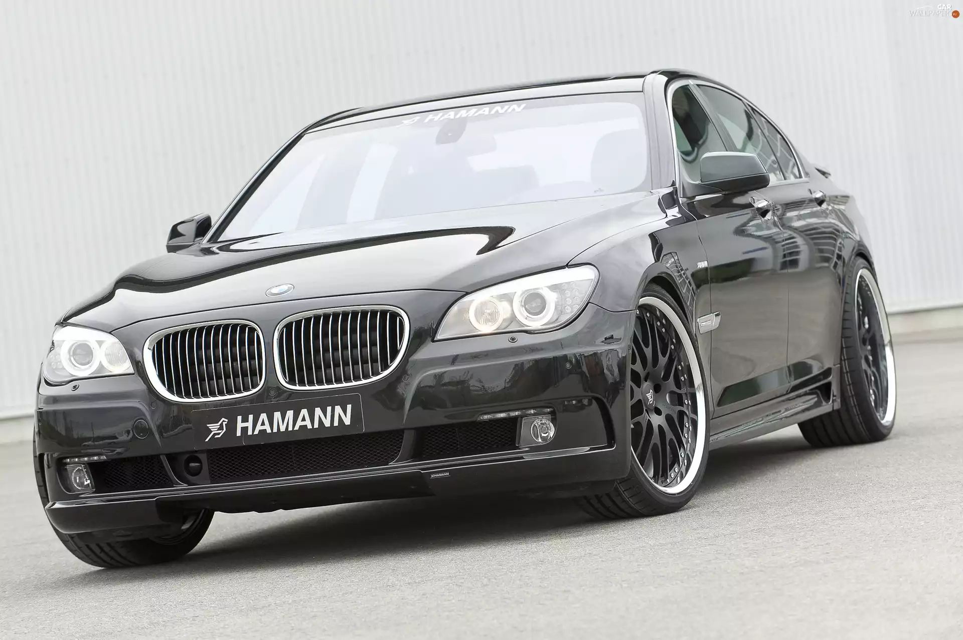 Black, wheels, BMW, F01, Hamann