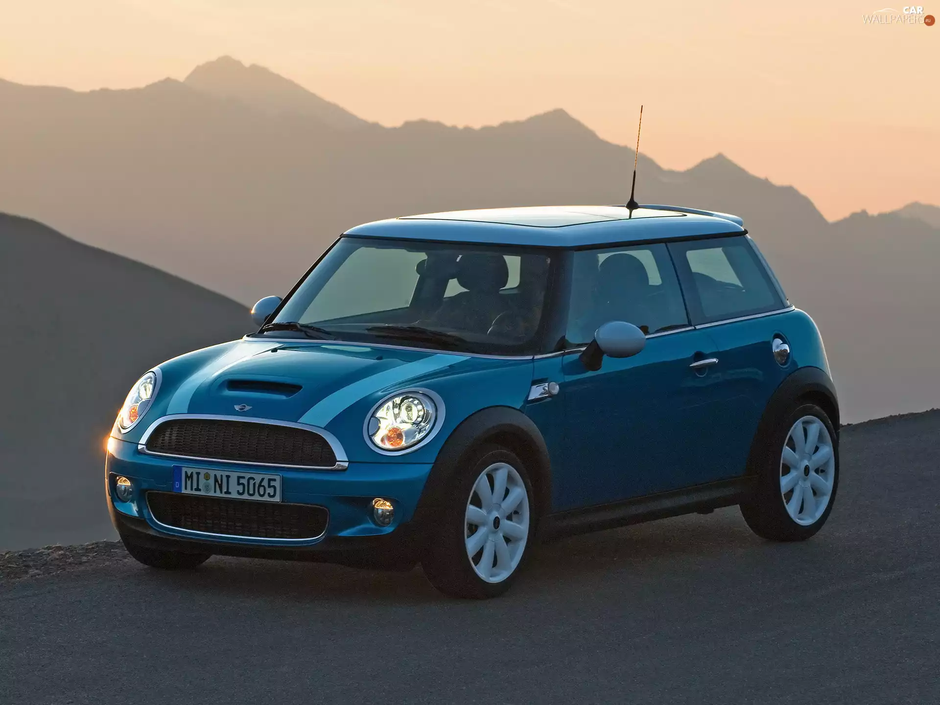 @, Mini Cooper, White