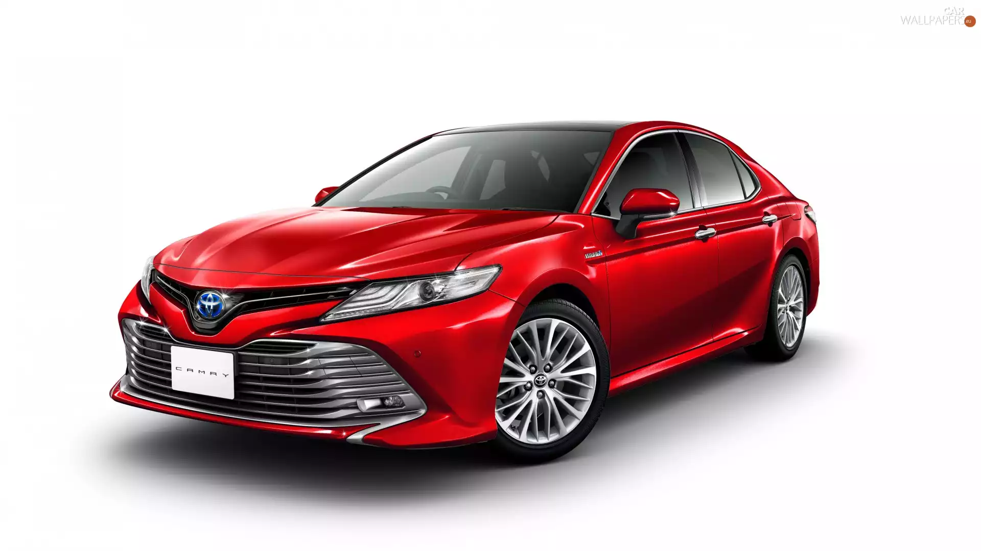 red hot, 2018, white background, Toyota Camry