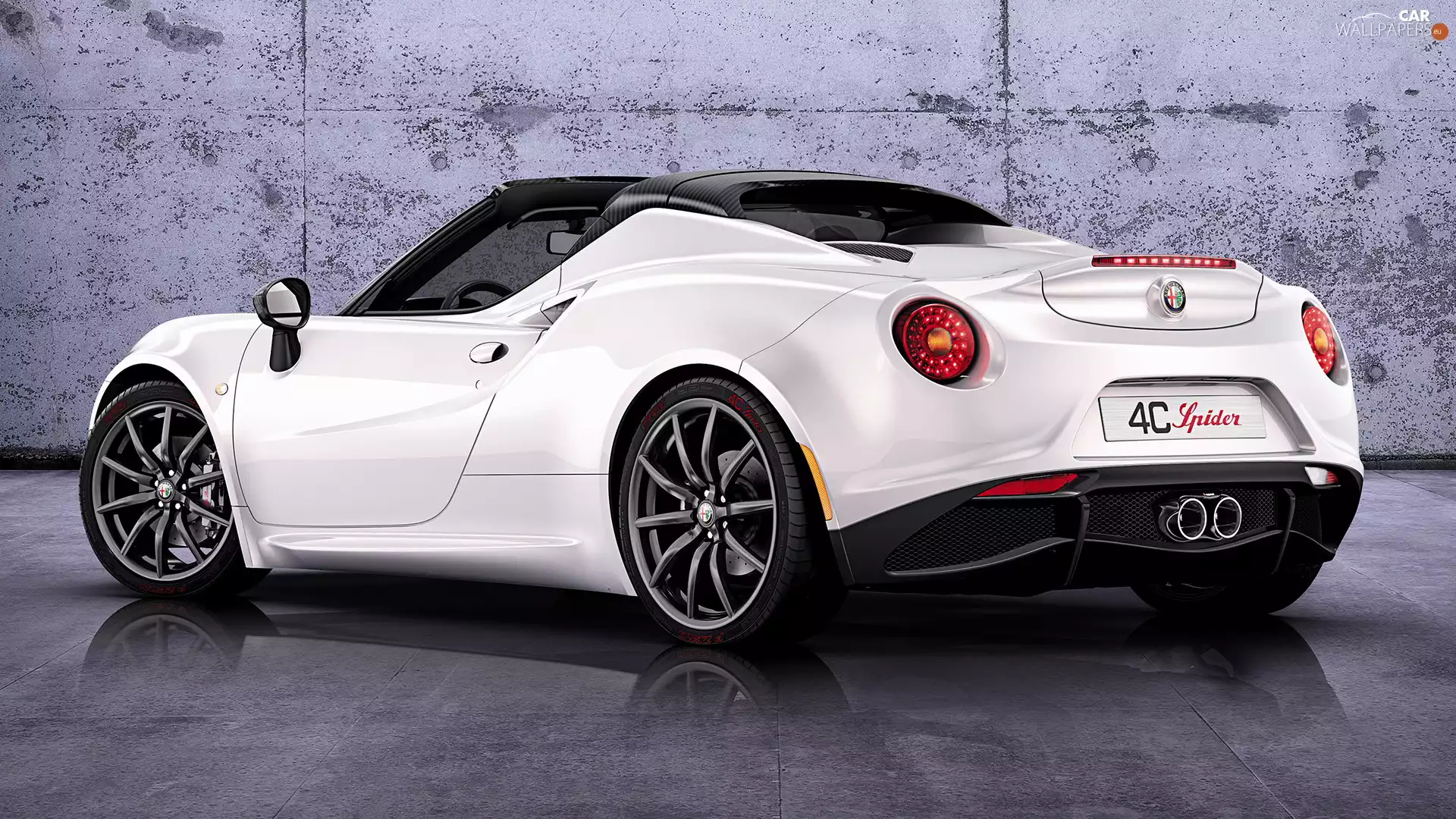 Spider, White, Alfa Romeo 4C