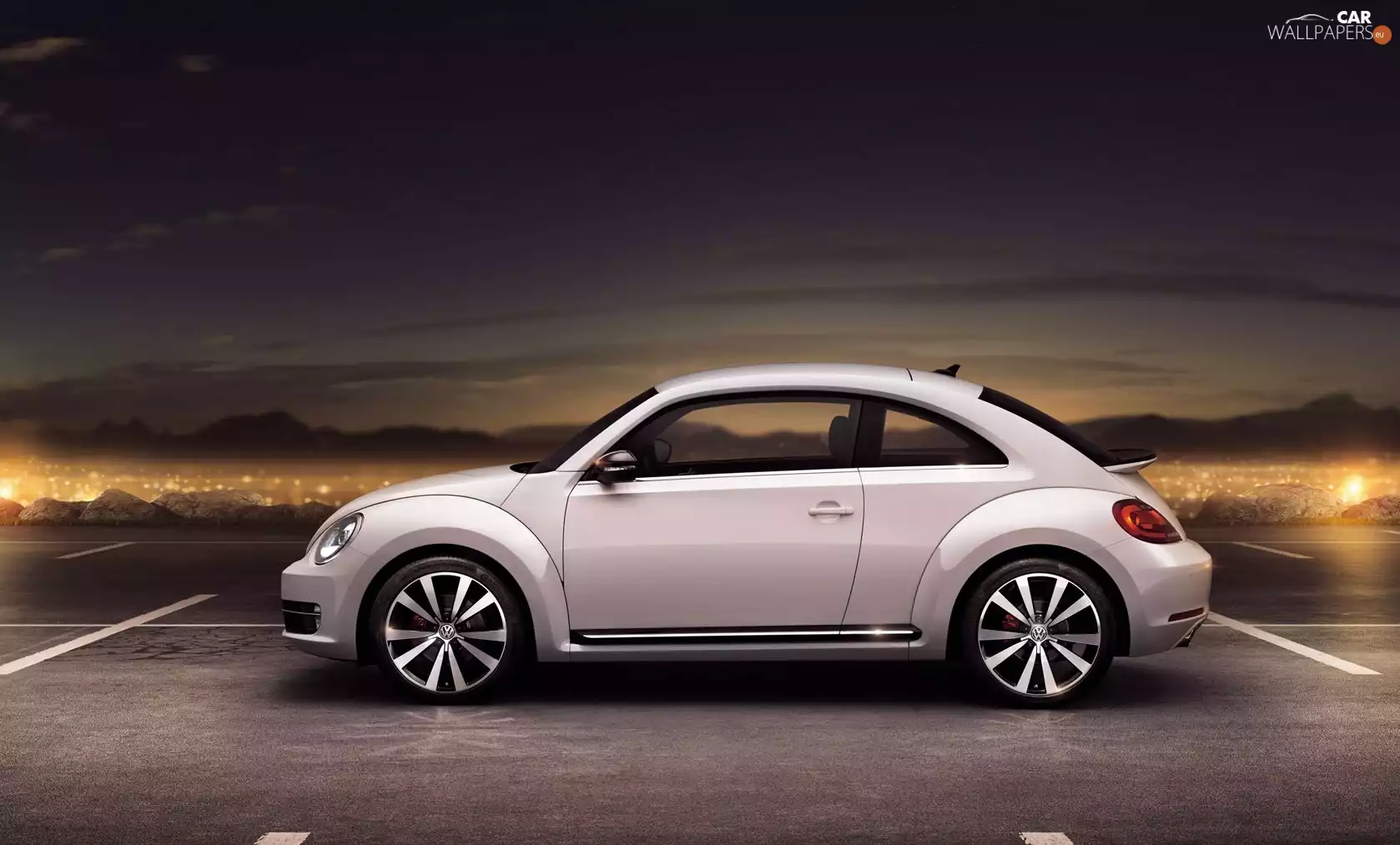 White, Volkswagen Beetle