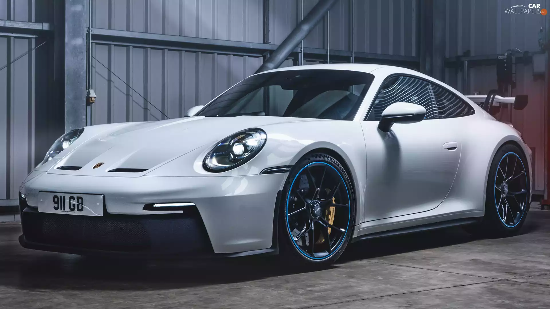 Front, White, Porsche 911 GT3
