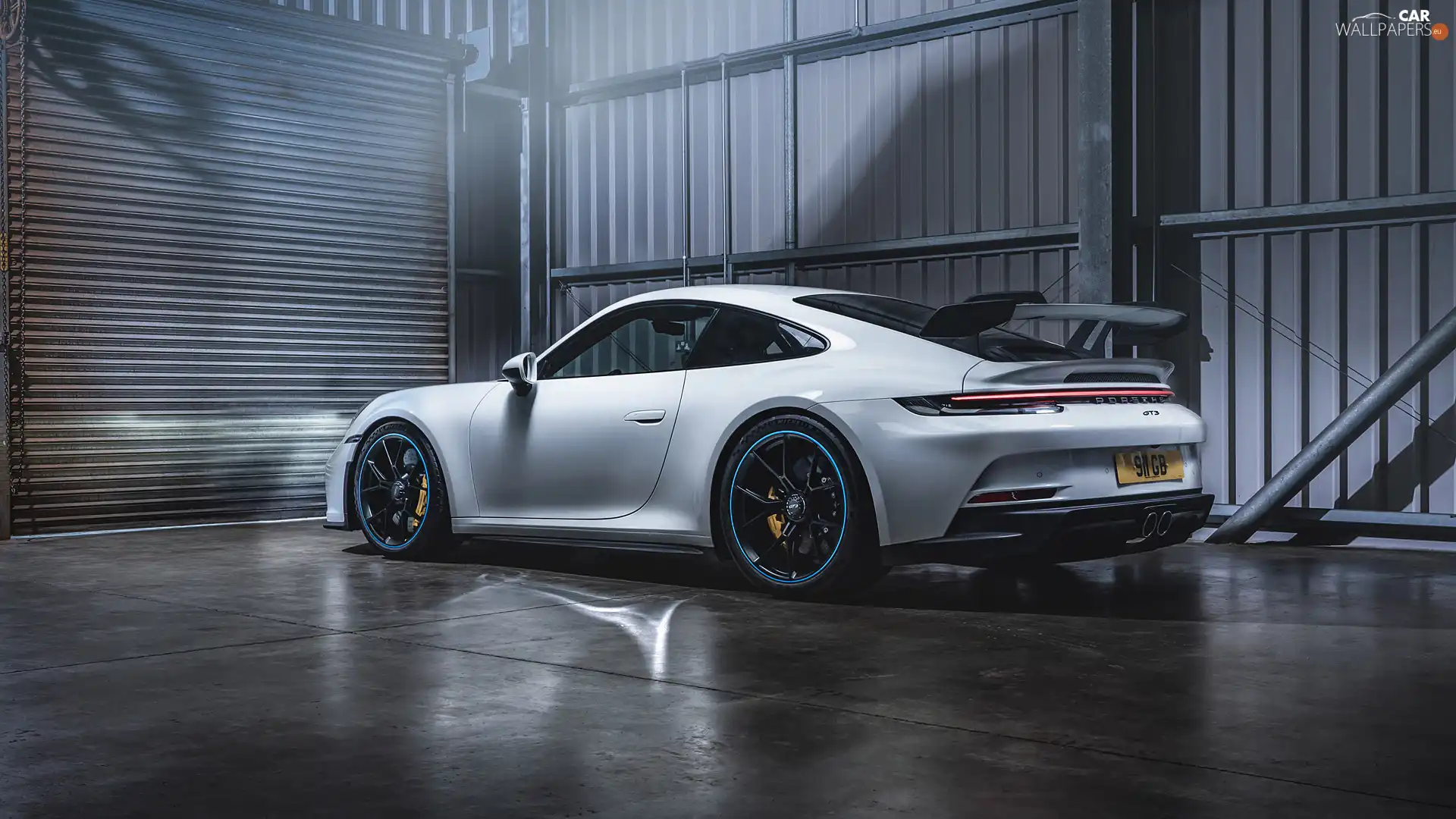 garage, White, Porsche 911 GT3