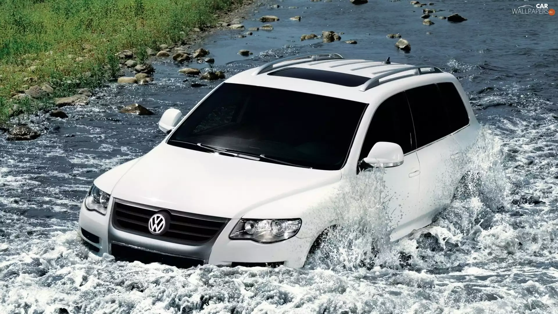 River, White, Volkswagen Tiguan, passage