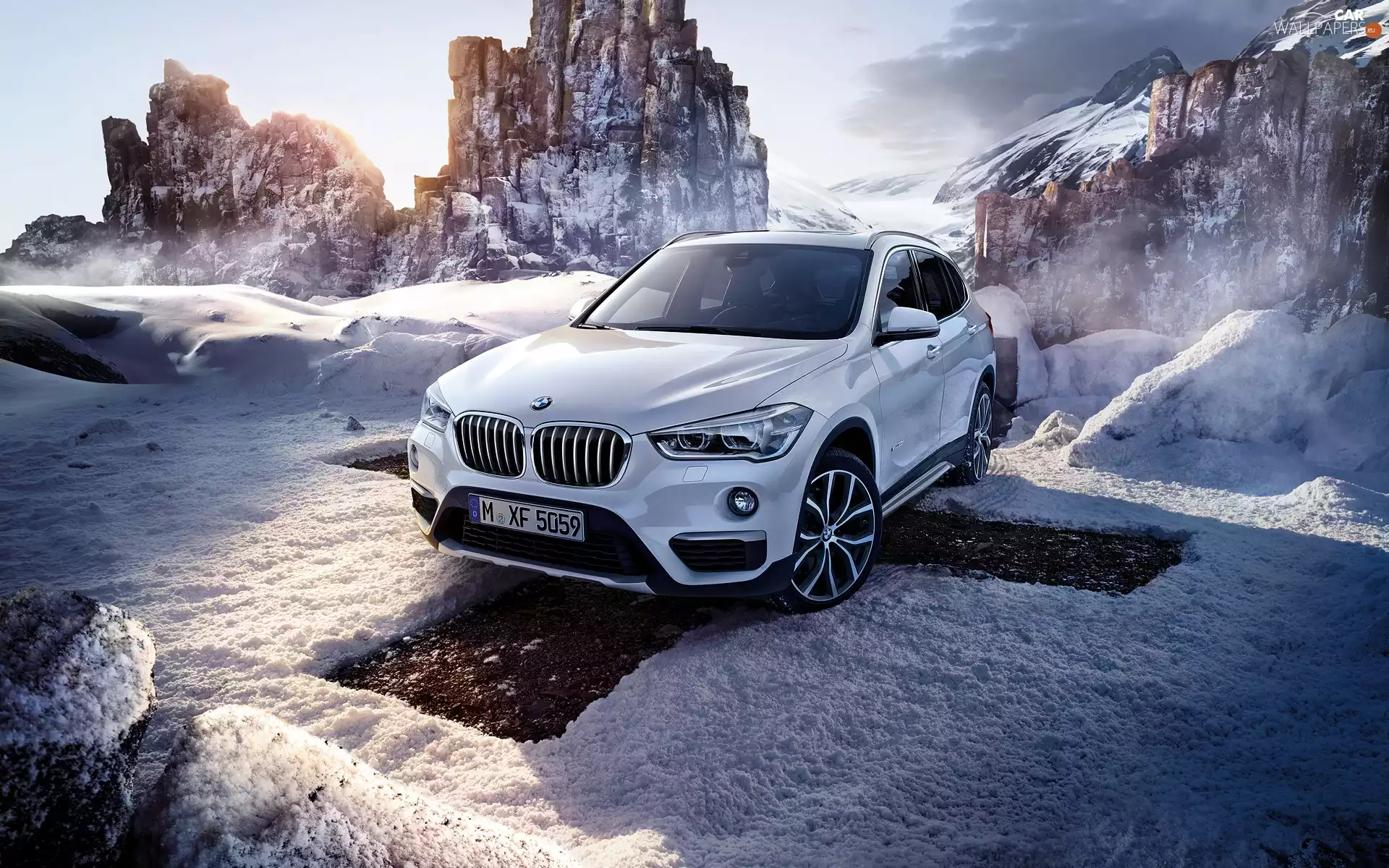 2016, winter, BMW, X1, White