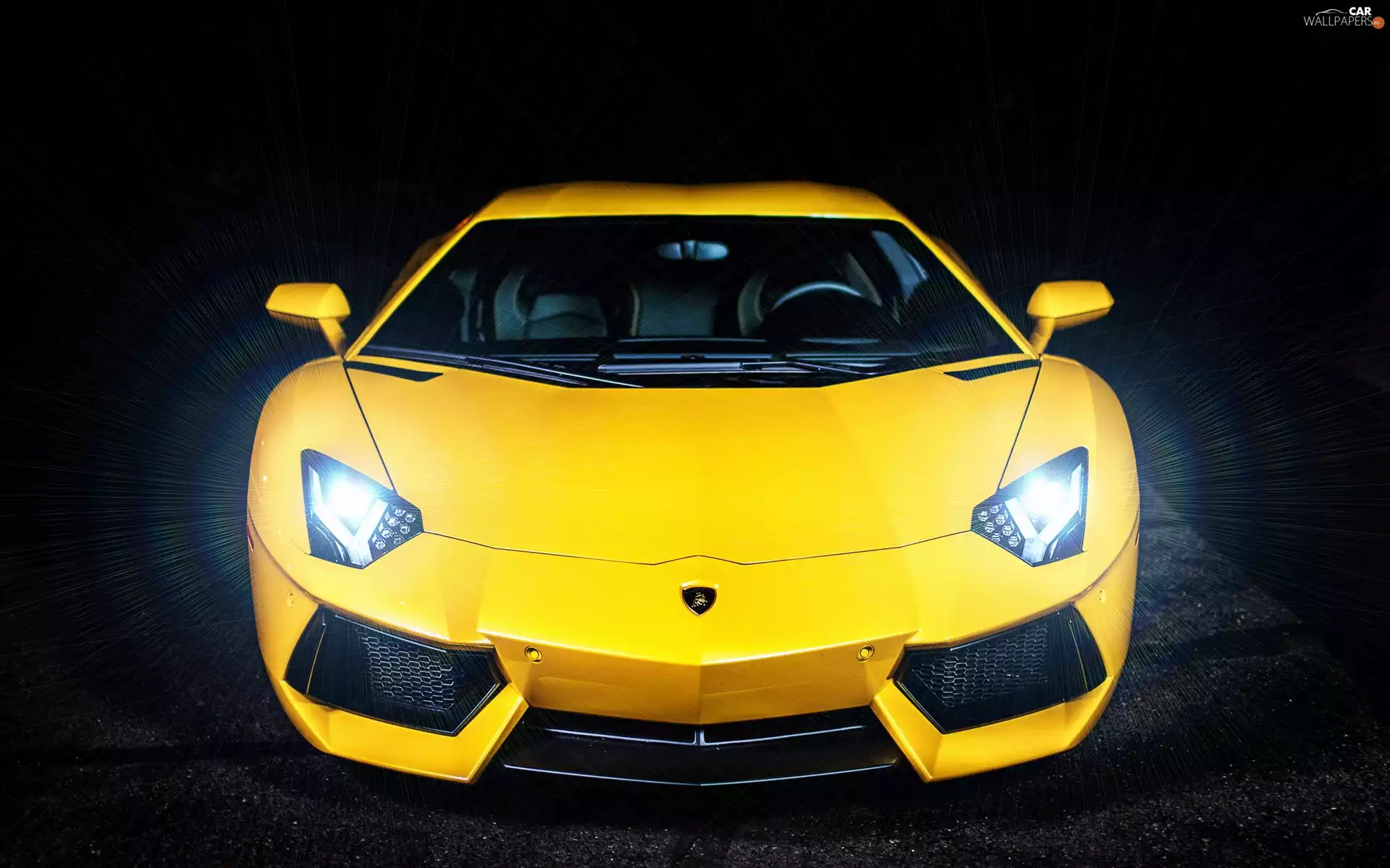 Yellow Lamborghini Aventador