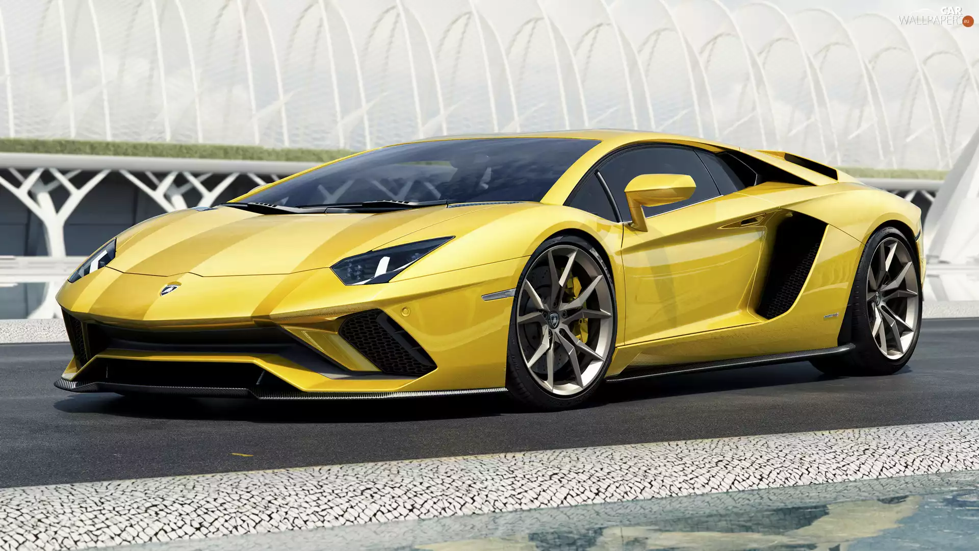 Yellow, Lamborghini Aventador