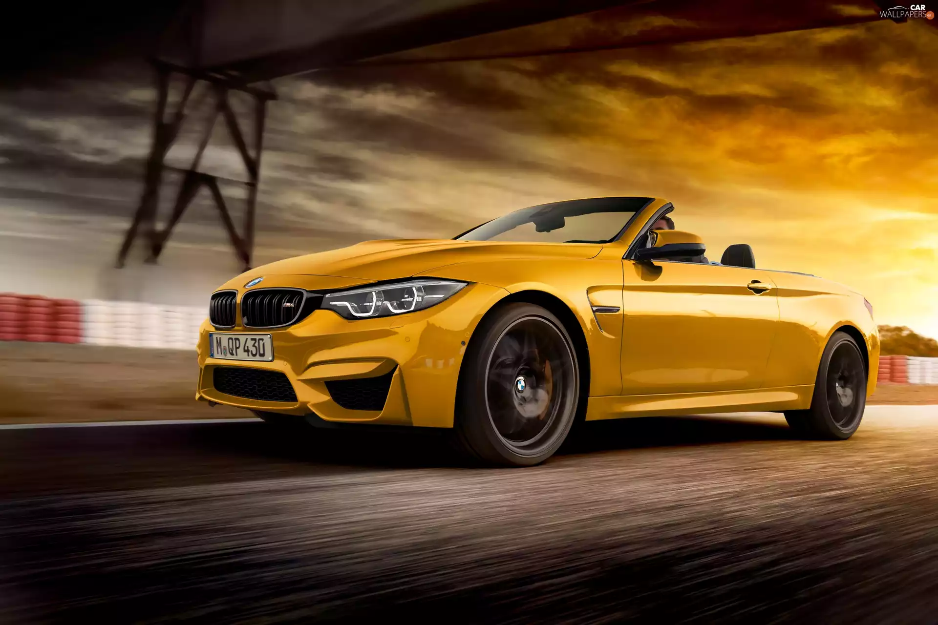 2018, Yellow, BMW M4 Cabrio