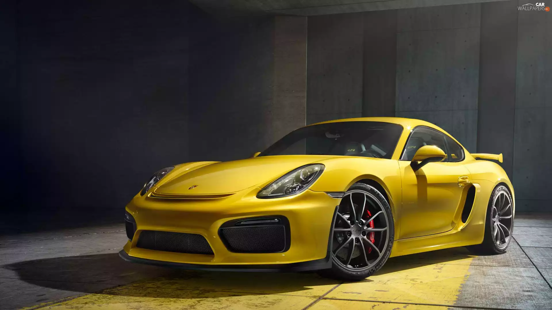 2015, Yellow, Porsche Cayman GT4