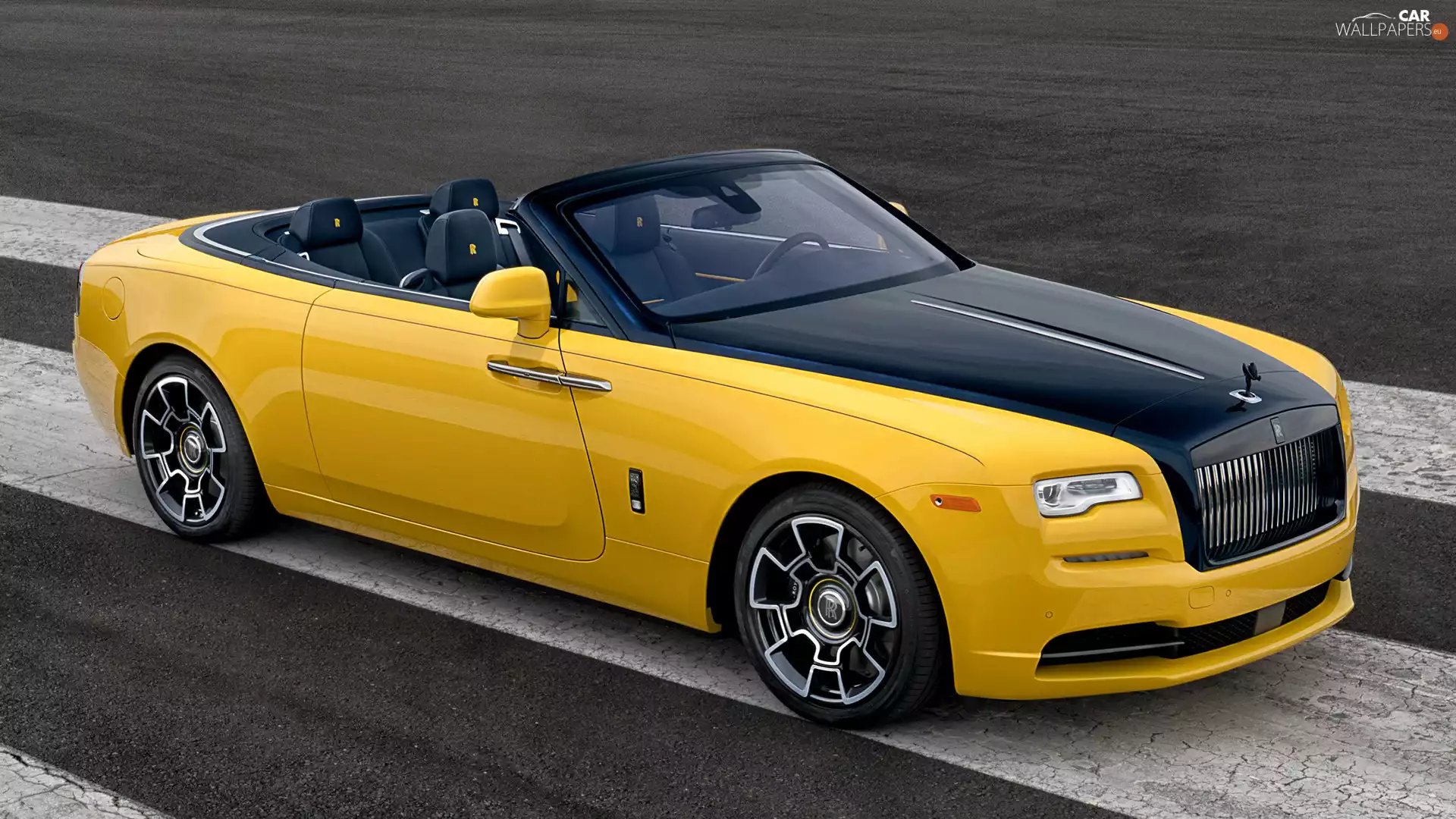 Cabrio, Yellow, Rolls-Royce Dawn