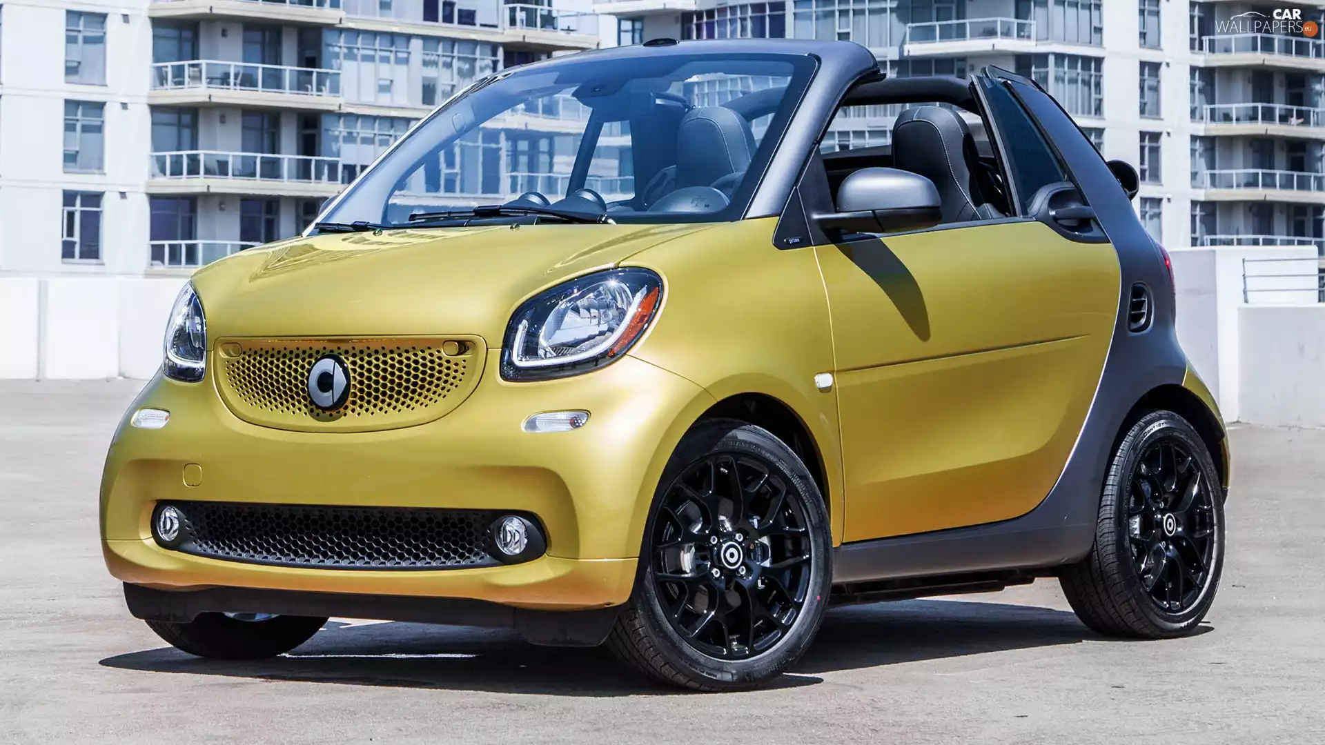 2017, Yellow, Smart Fortwo Cabrio