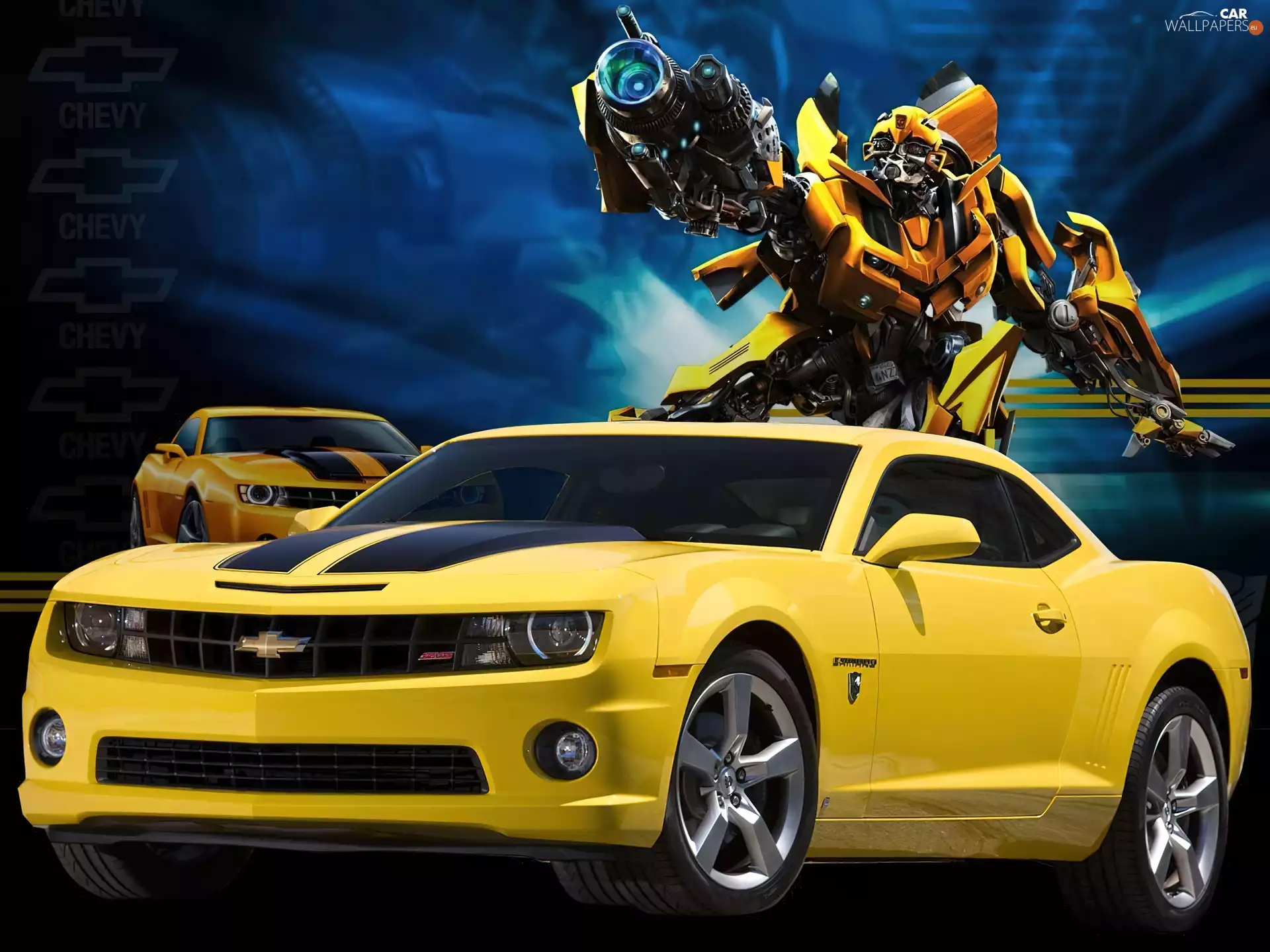 Transformers, Chevrolet, Camaro, Yellow